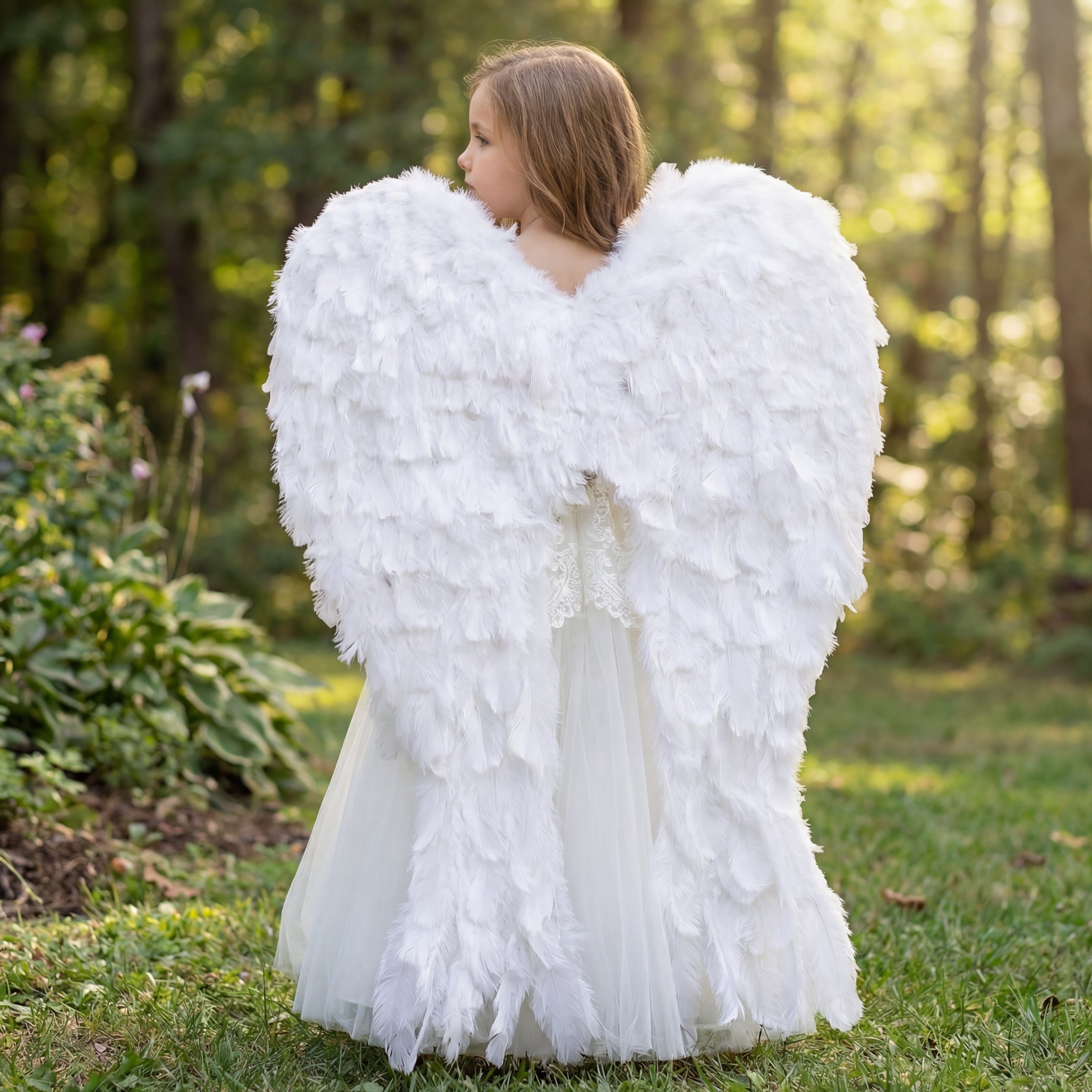 Victoria's Secret Engelsfederflügel – Umhang aus echten Straußenfedern für Autoshows, Laufstege, Bühnenauftritte, Model- und Fotorequisiten VF-880