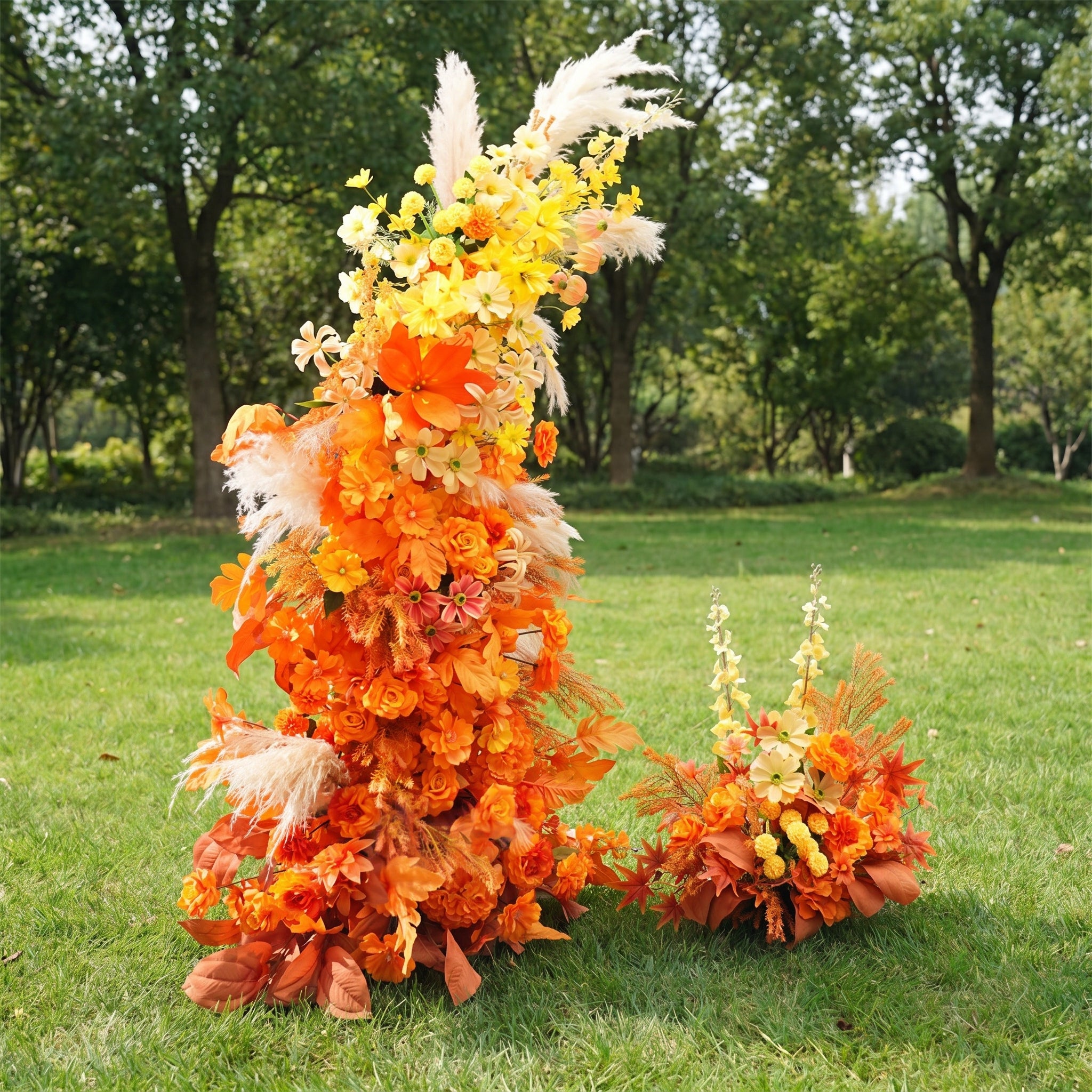 Arco de Cuerno Rosa Romántico Valar, Fondo Floral Artificial, Decoración para Propuestas y Ceremonias de Boda, Prop Elegante para Fotografía de Eventos VA-341