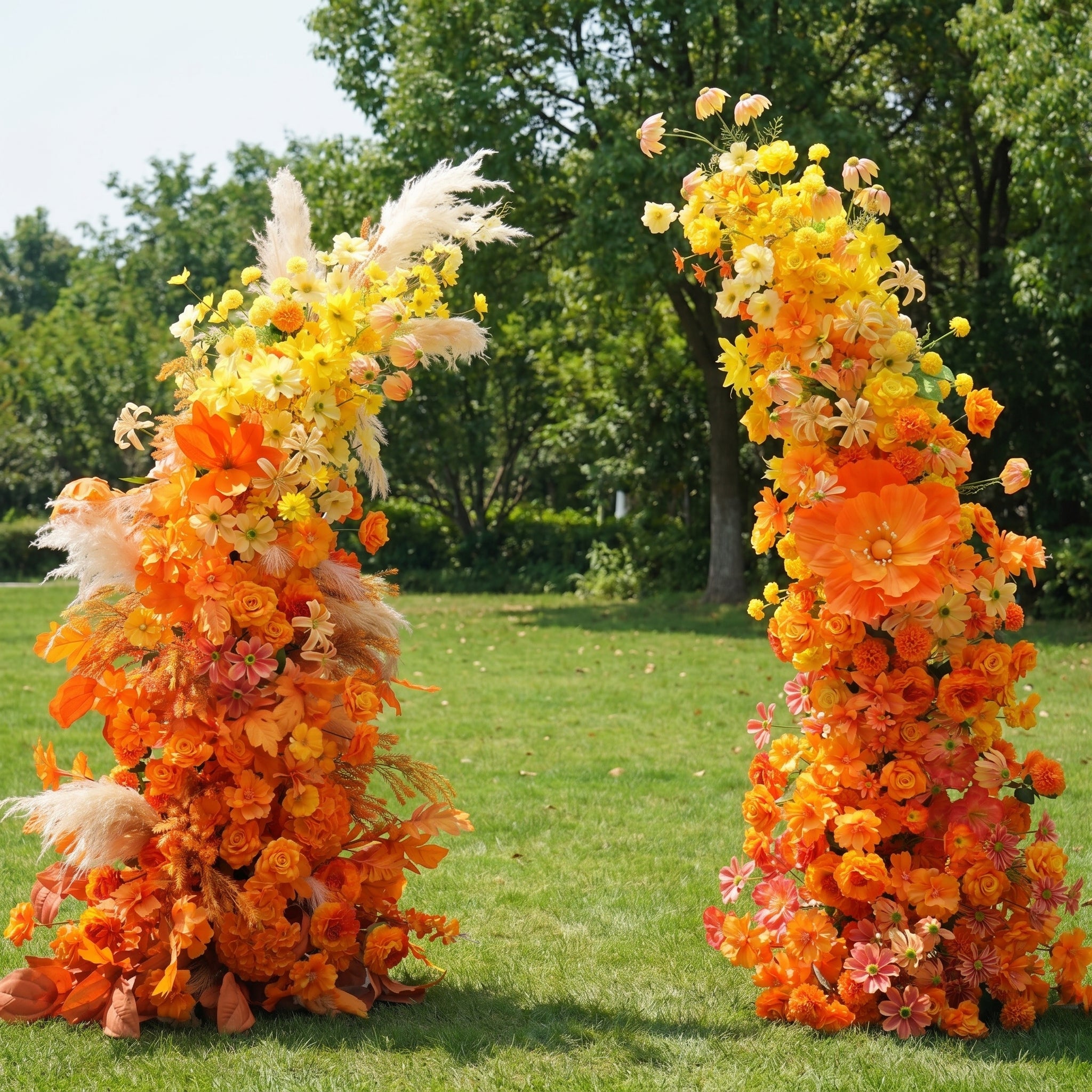 Arco de Cuerno Rosa Romántico Valar, Fondo Floral Artificial, Decoración para Propuestas y Ceremonias de Boda, Prop Elegante para Fotografía de Eventos VA-341