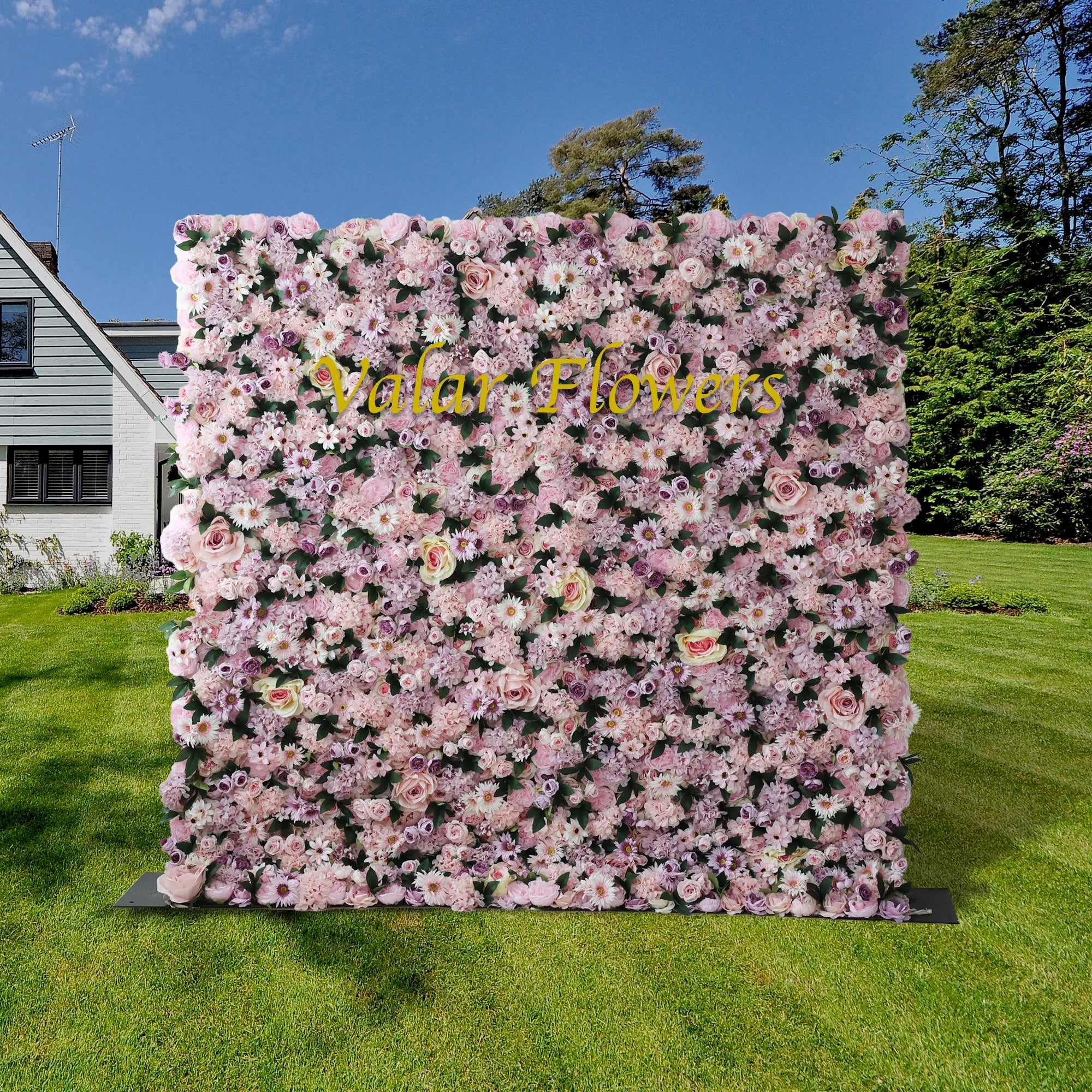 Valar 꽃 롤 패브릭 인공 꽃 벽 웨딩 배경, 꽃 파티 장식, 이벤트 사진-VF-028