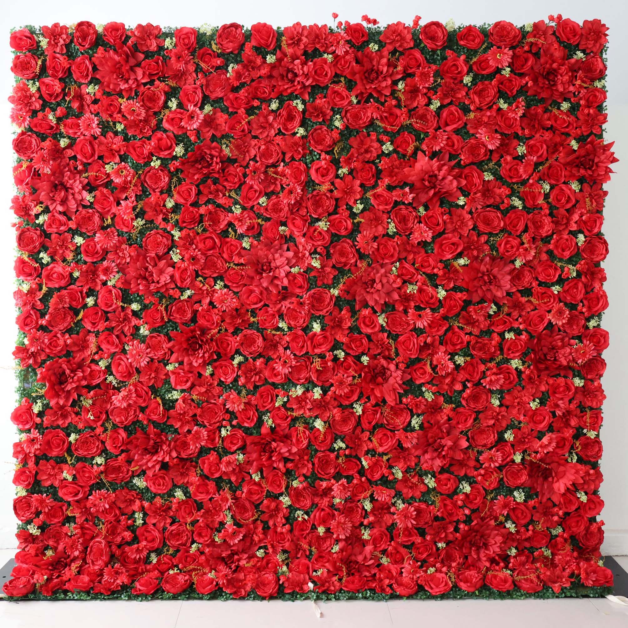 Valar 꽃 롤 패브릭 인공 꽃 벽 웨딩 배경, 꽃 파티 장식, 이벤트 사진-VF-300
