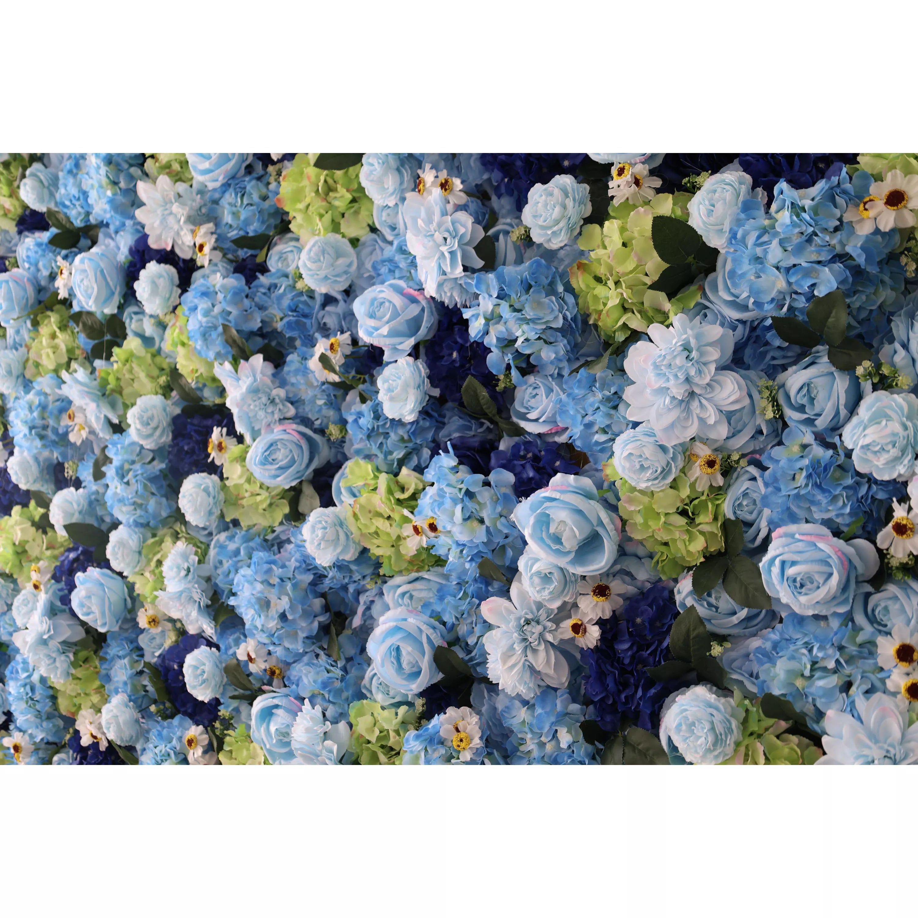 バラールフラワーズ ロールアップファブリック 人工花 壁 結婚式 バックドロップ、フローラルパーティーデコレーション、イベントフォトグラフィー-VF-120