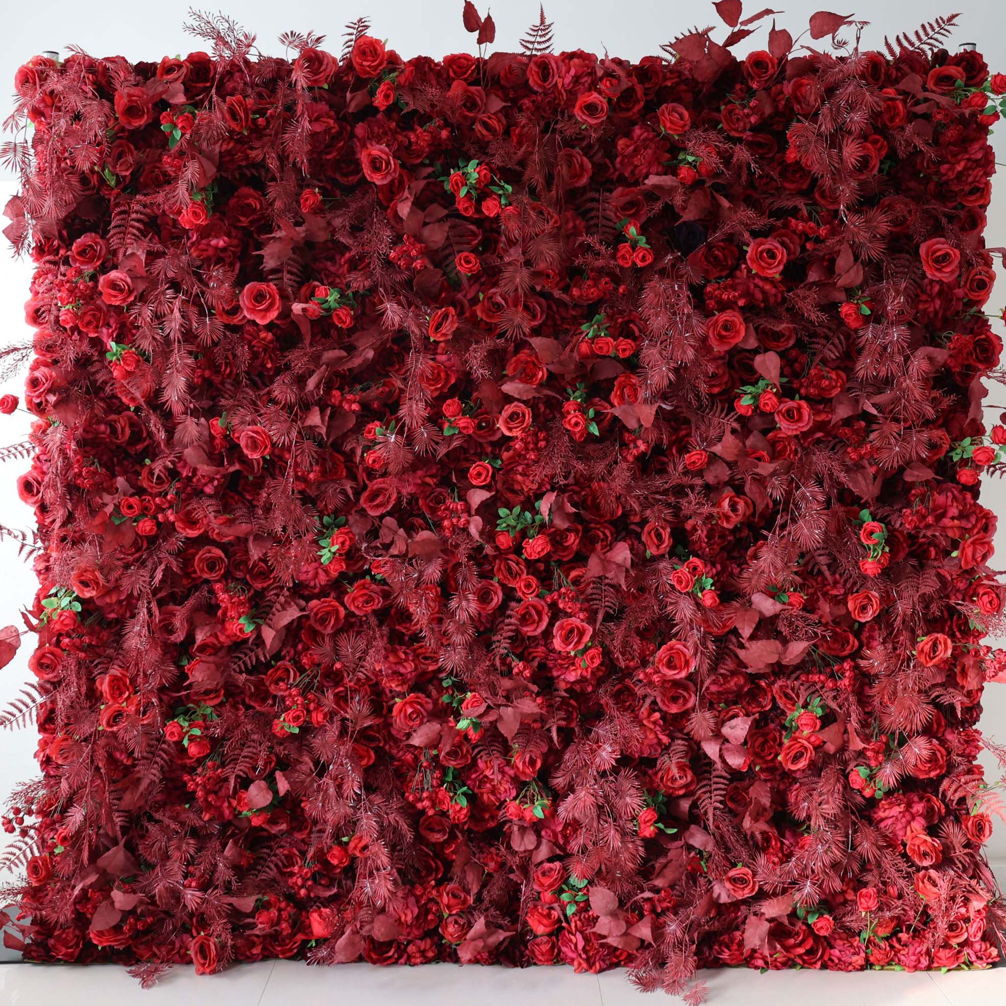 Valar 꽃 롤 패브릭 인공 꽃 벽 웨딩 배경, 꽃 파티 장식, 이벤트 사진-VF-303