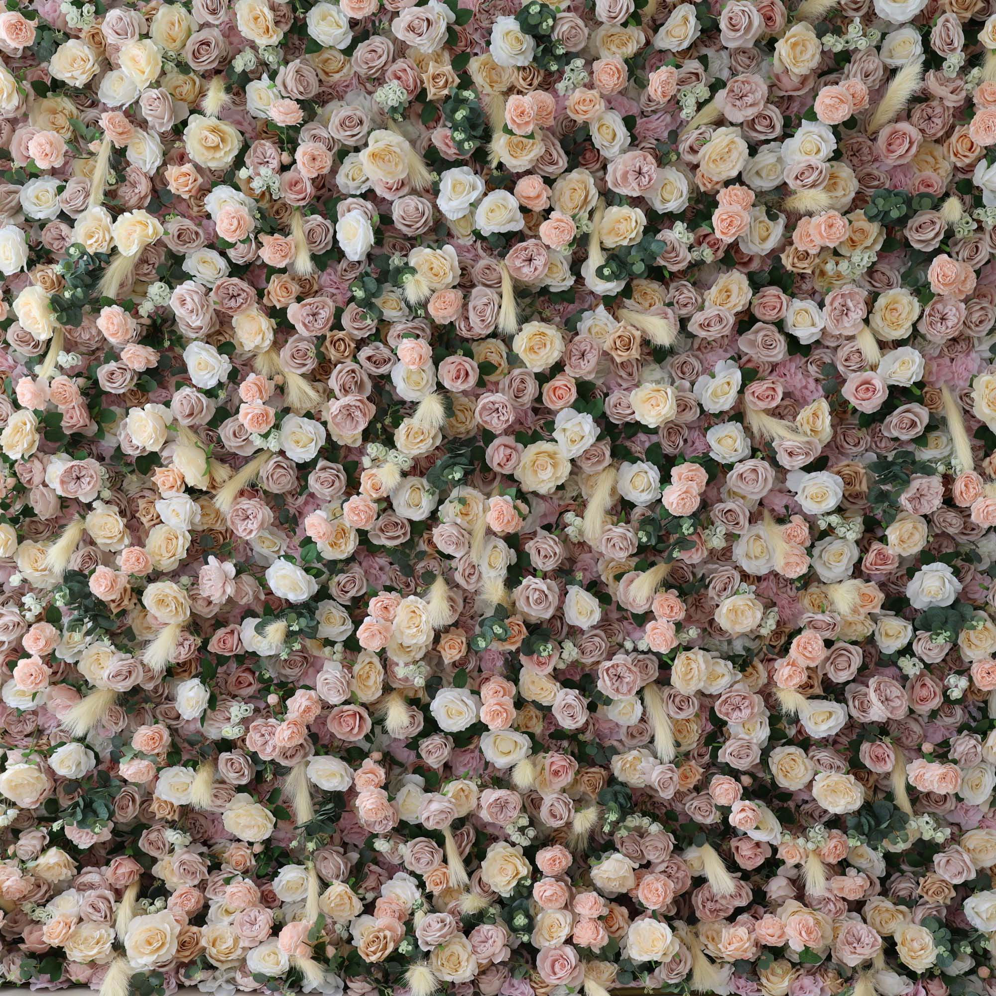 バラーフラワーズ ロールアップファブリック 人工花 壁 結婚式 バックドロップ、フローラルパーティーデコレーション、イベントフォトグラフィー - VF-302