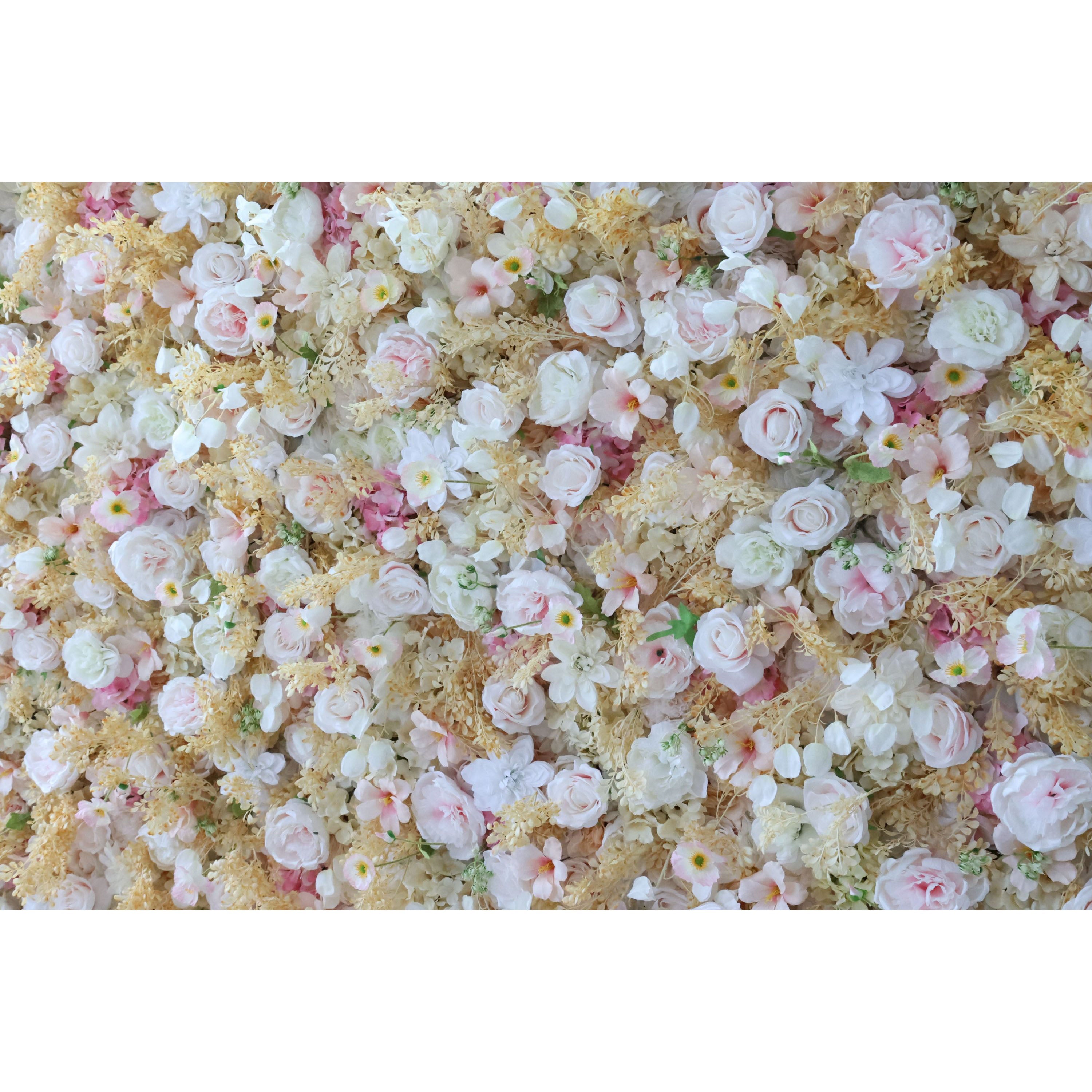 Valar 꽃 롤업 패브릭 인공 꽃 벽 웨딩 배경, 꽃 파티 장식, 이벤트 사진-VF-331