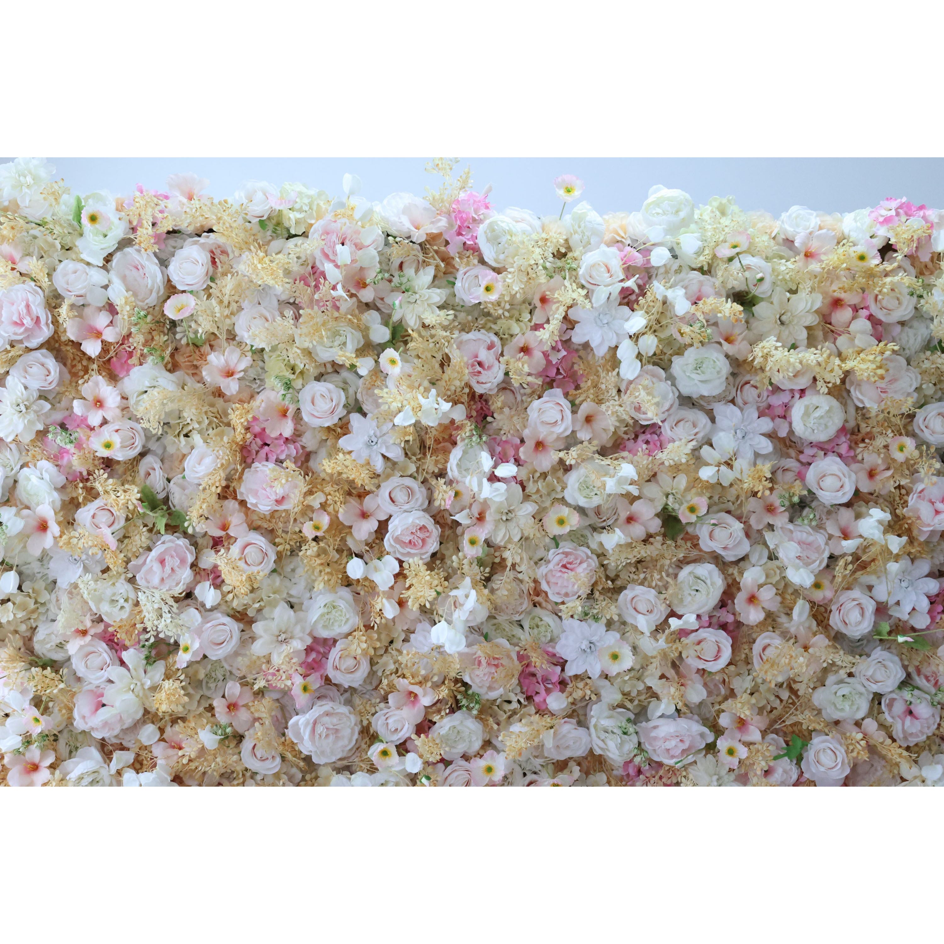 Valar 꽃 롤업 패브릭 인공 꽃 벽 웨딩 배경, 꽃 파티 장식, 이벤트 사진-VF-331