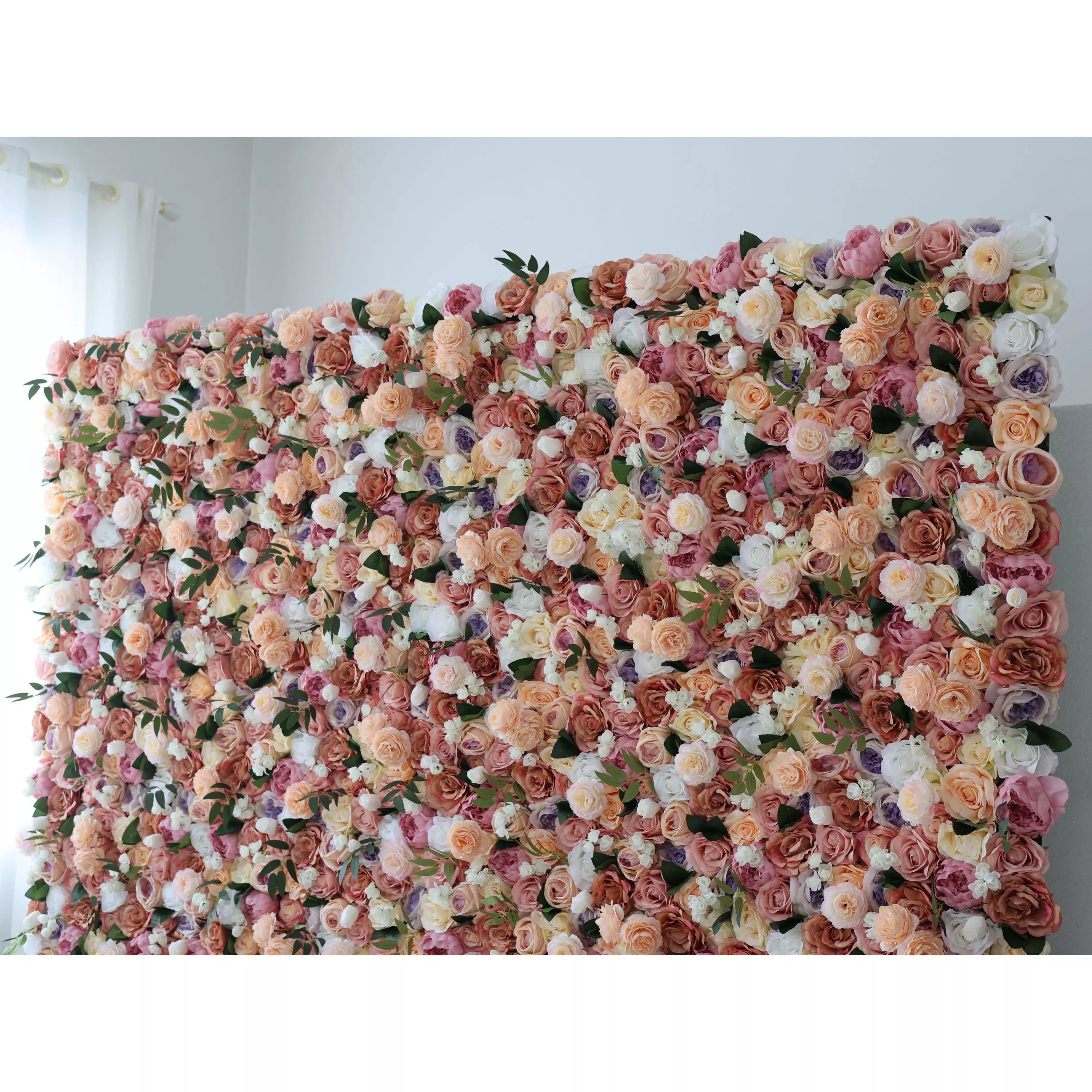 Valar Flowers artificial mixed floral backdrop featuring petite orchid and grape design4