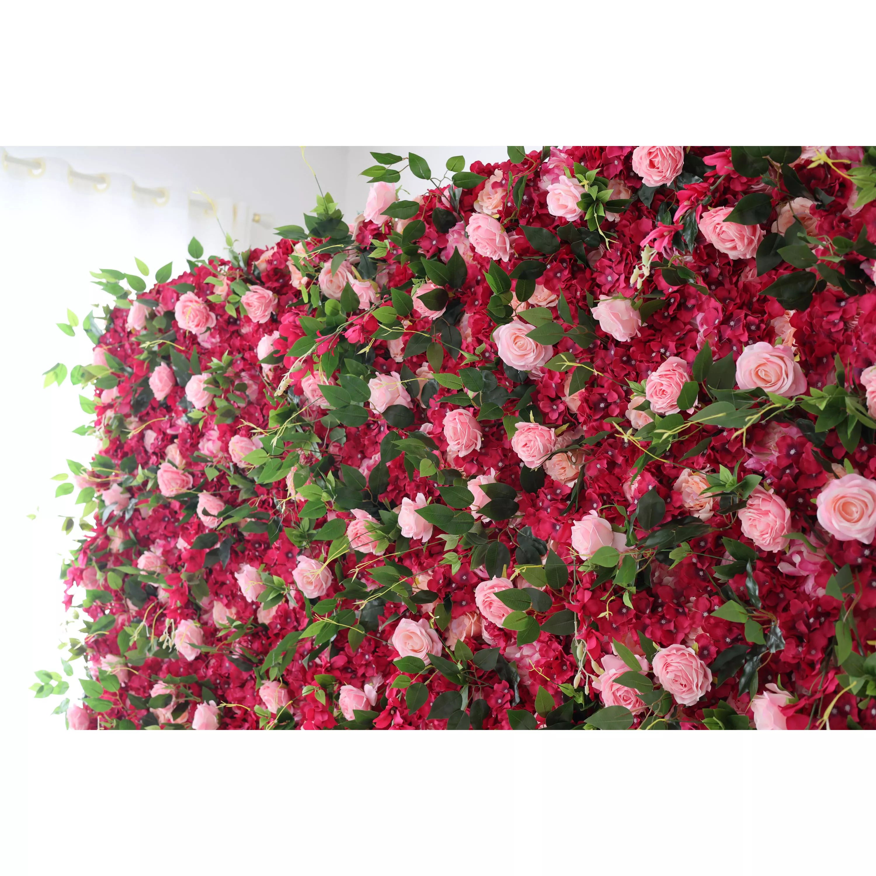 Valar Flowers Ruby Artificial Flower Wall for Elegant Event Backdrop3