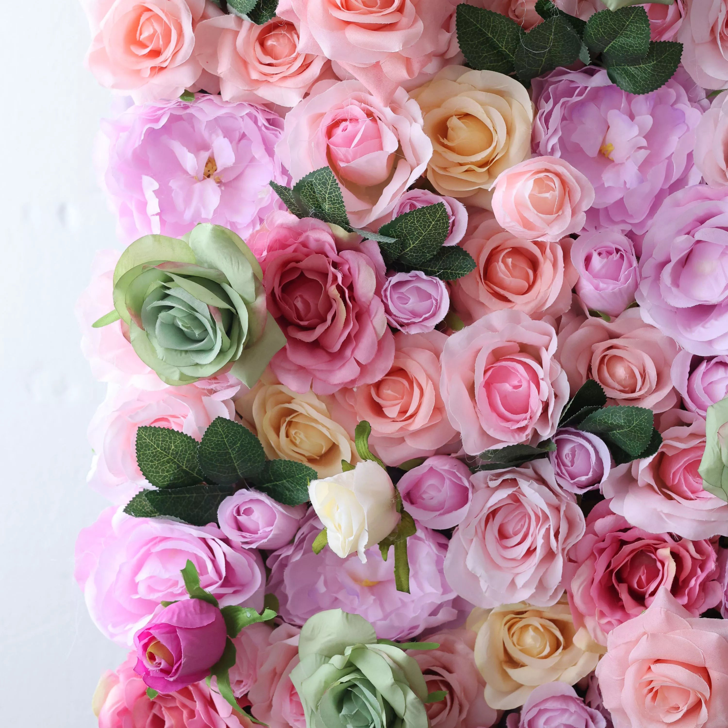 Valar Flowers fabric roll up artificial flower wall for wedding backdrop4