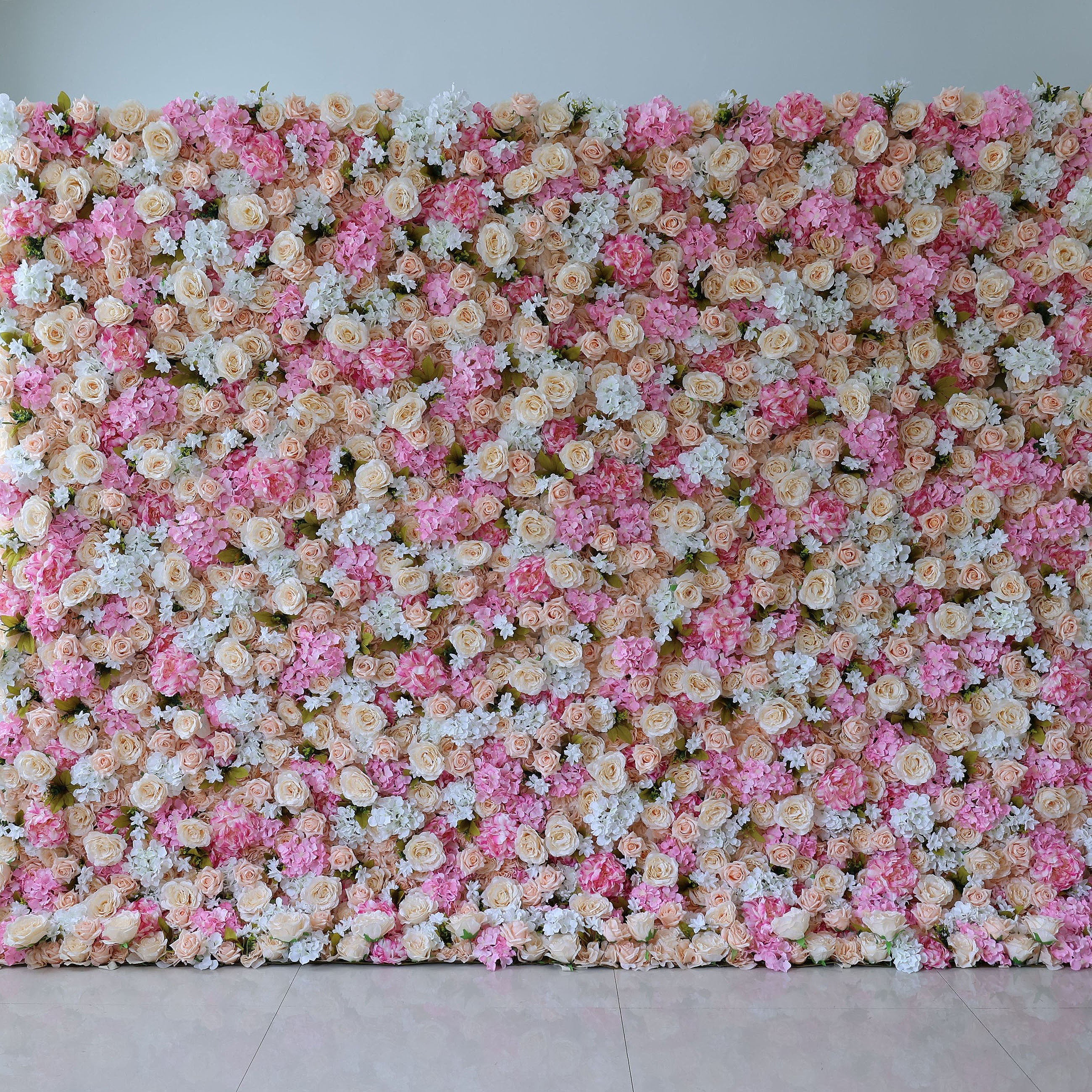 Valar Flowers Roll Up Fabric Artificial Flower Wall for Wedding Backdrop, Floral Party Decor, Event Photography VF-3712
