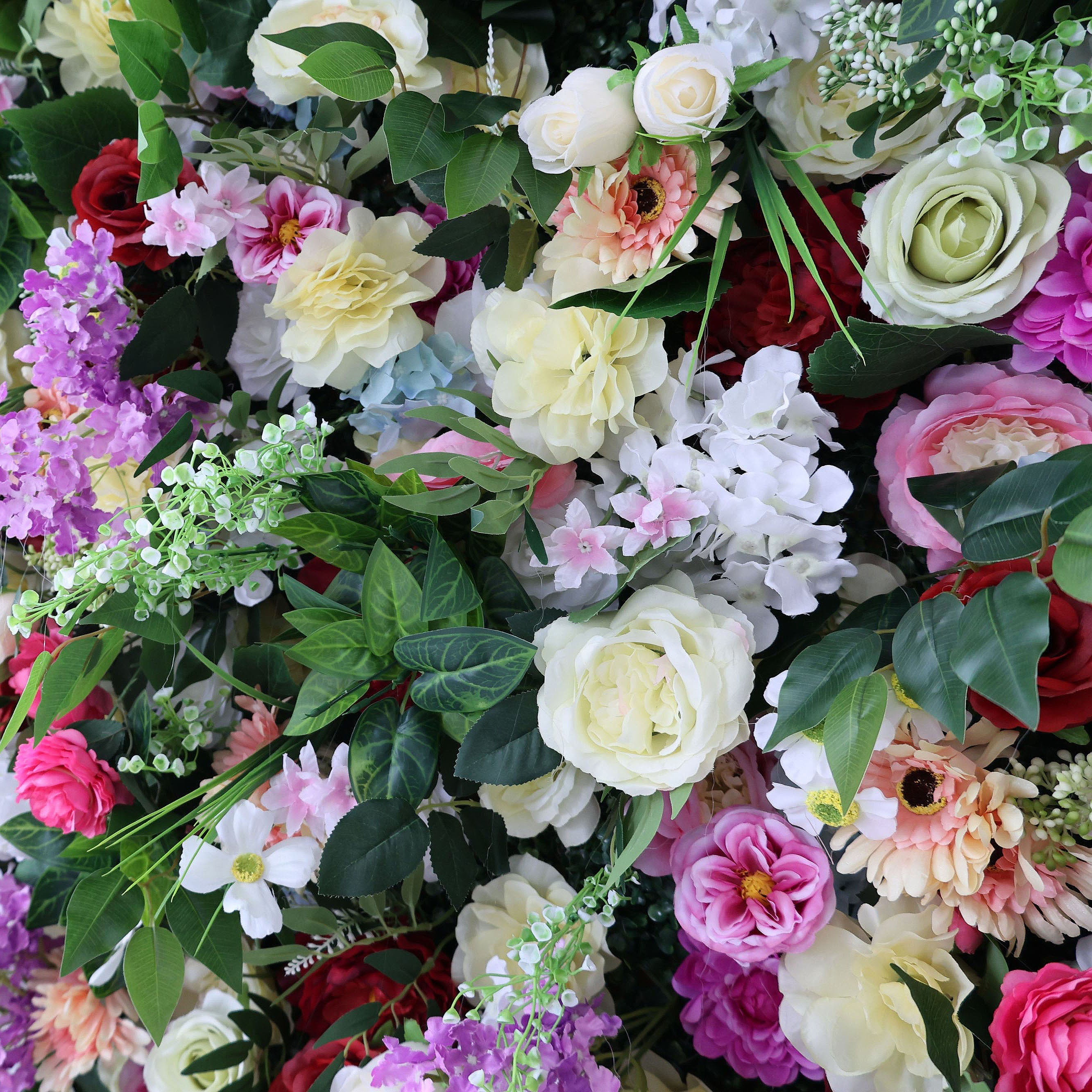 Valar 꽃 롤 패브릭 인공 꽃 벽 웨딩 배경, 꽃 파티 장식, 이벤트 사진-VF-370