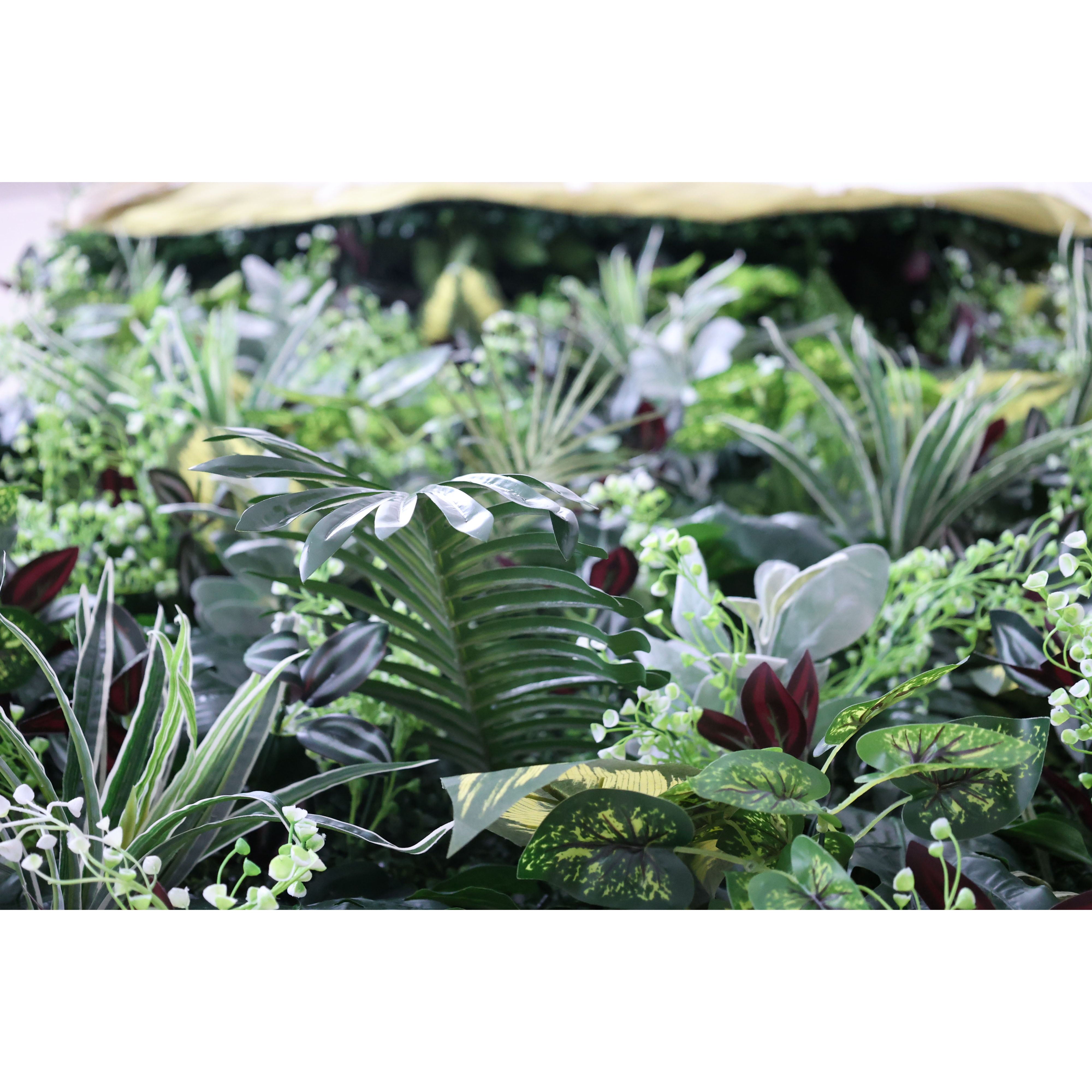 Valar 꽃 롤 패브릭 인공 녹색 오아시스 3D 꽃 벽 웨딩 배경, 꽃 파티 장식, 이벤트 사진-VF-363