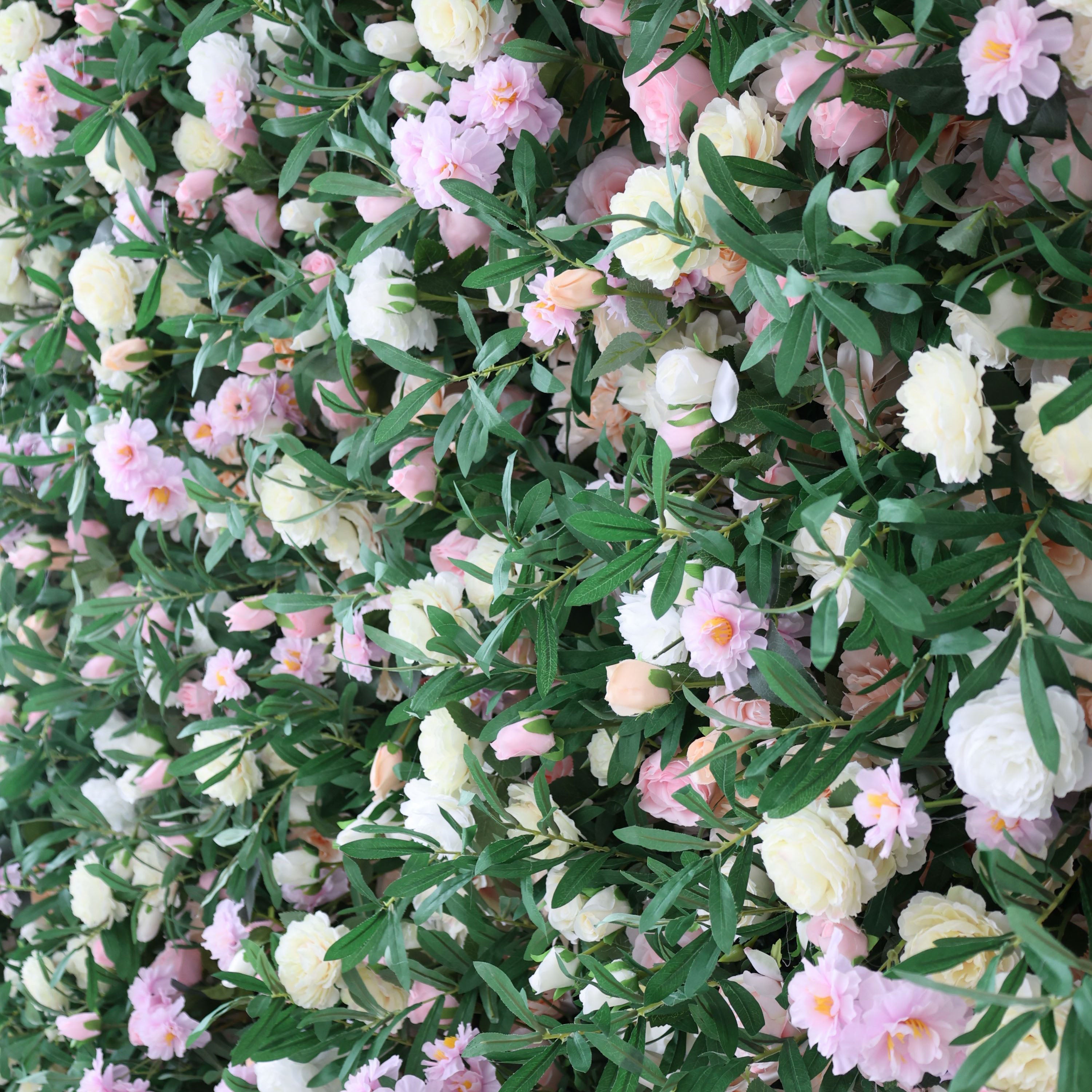 バラールフラワーズ ロールアップファブリック 人工花 壁 結婚式 バックドロップ、フローラルパーティーデコレーション、イベントフォトグラフィー - VF-119