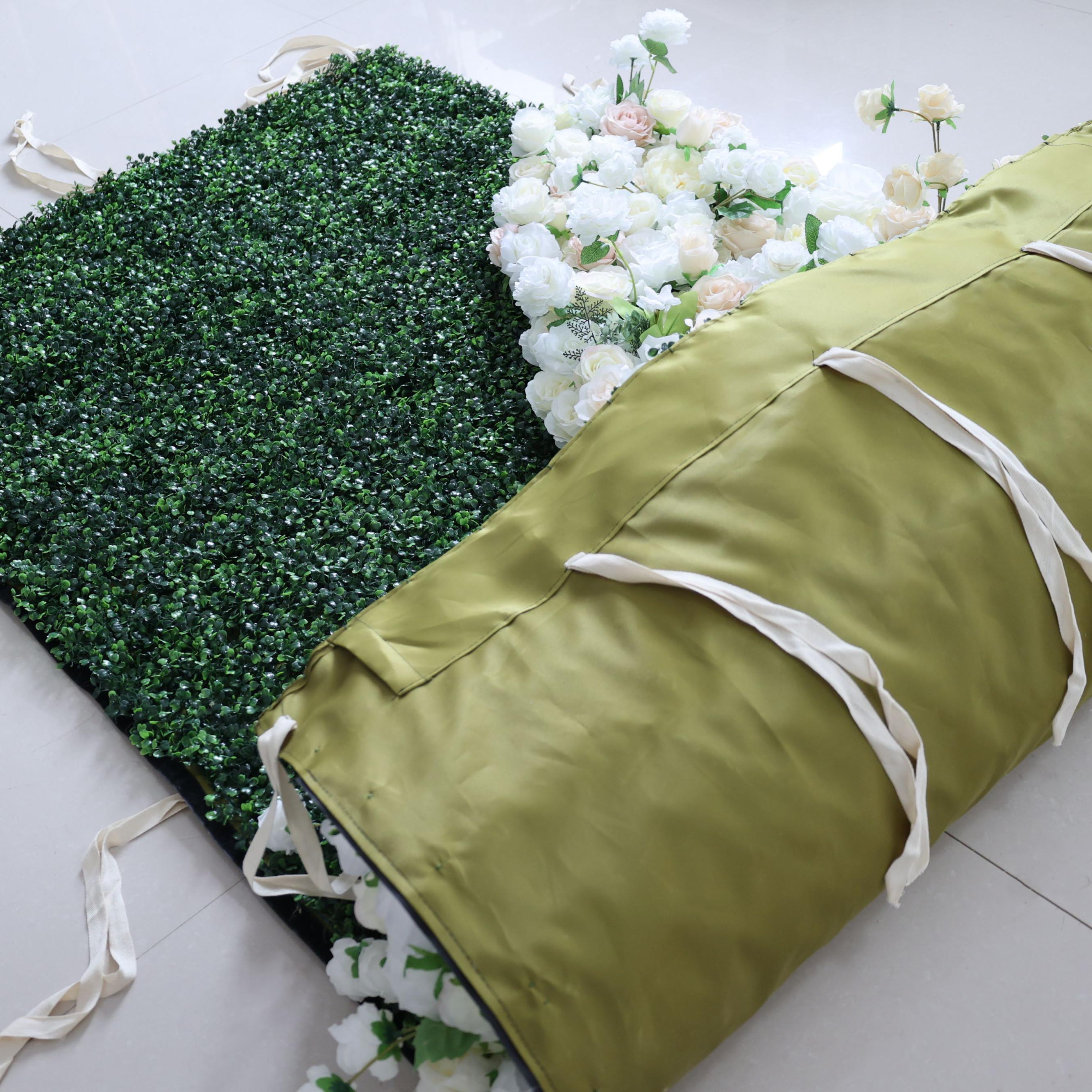 Valar 꽃 롤업 패브릭 인공 꽃 벽 웨딩 배경, 꽃 파티 장식, 이벤트 사진-VF-388