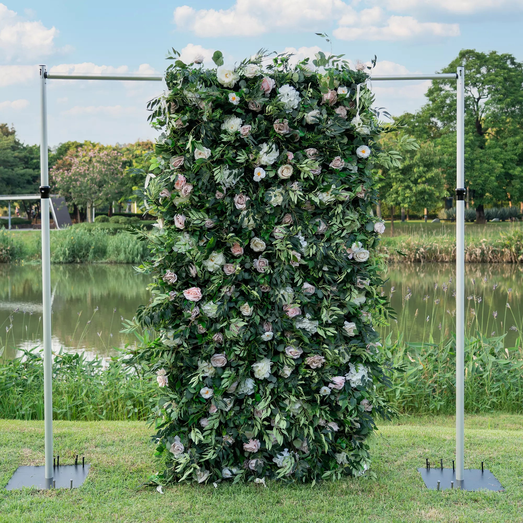 Elevate any event with the "Valar Flowers" Deluxe Floral Wall. Handcrafted with premium artificial roses, it's the ideal backdrop for memorable photos. Perfect for weddings, parties & more. Durable & UV resistant. A blend of luxury & nature's beauty.