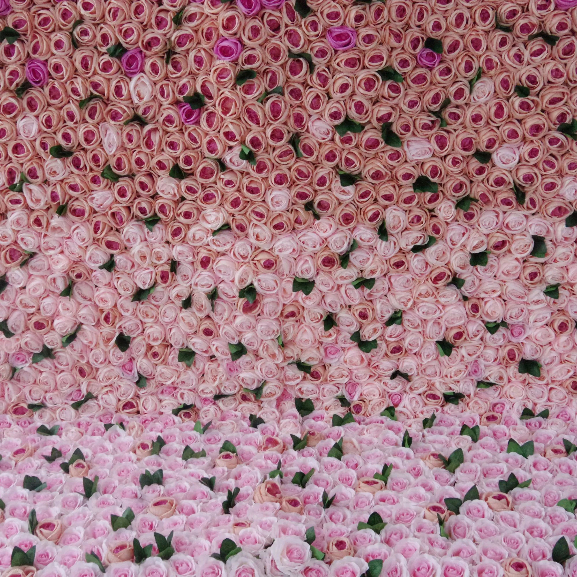 Valar Flowers purple to pink roll up fabric artificial ramp for wedding wall backdrop, floral party decor, event photography VF-0870