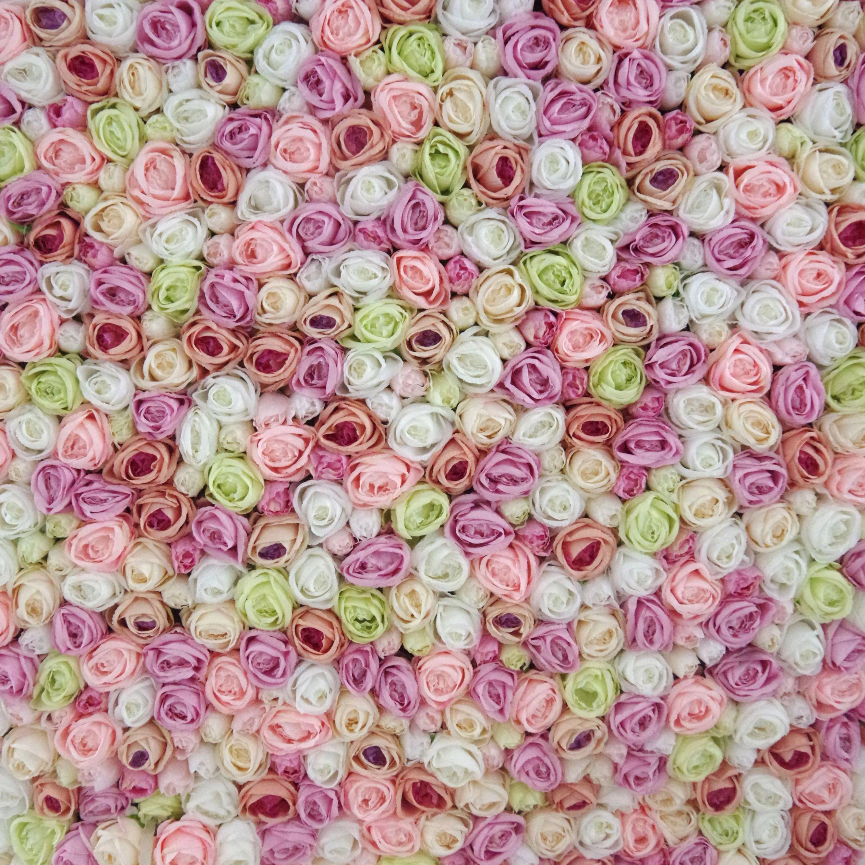 Valar Flowers fabric artificial flower wall for wedding backdrop, floral party decor, and event photography, model VF-1032