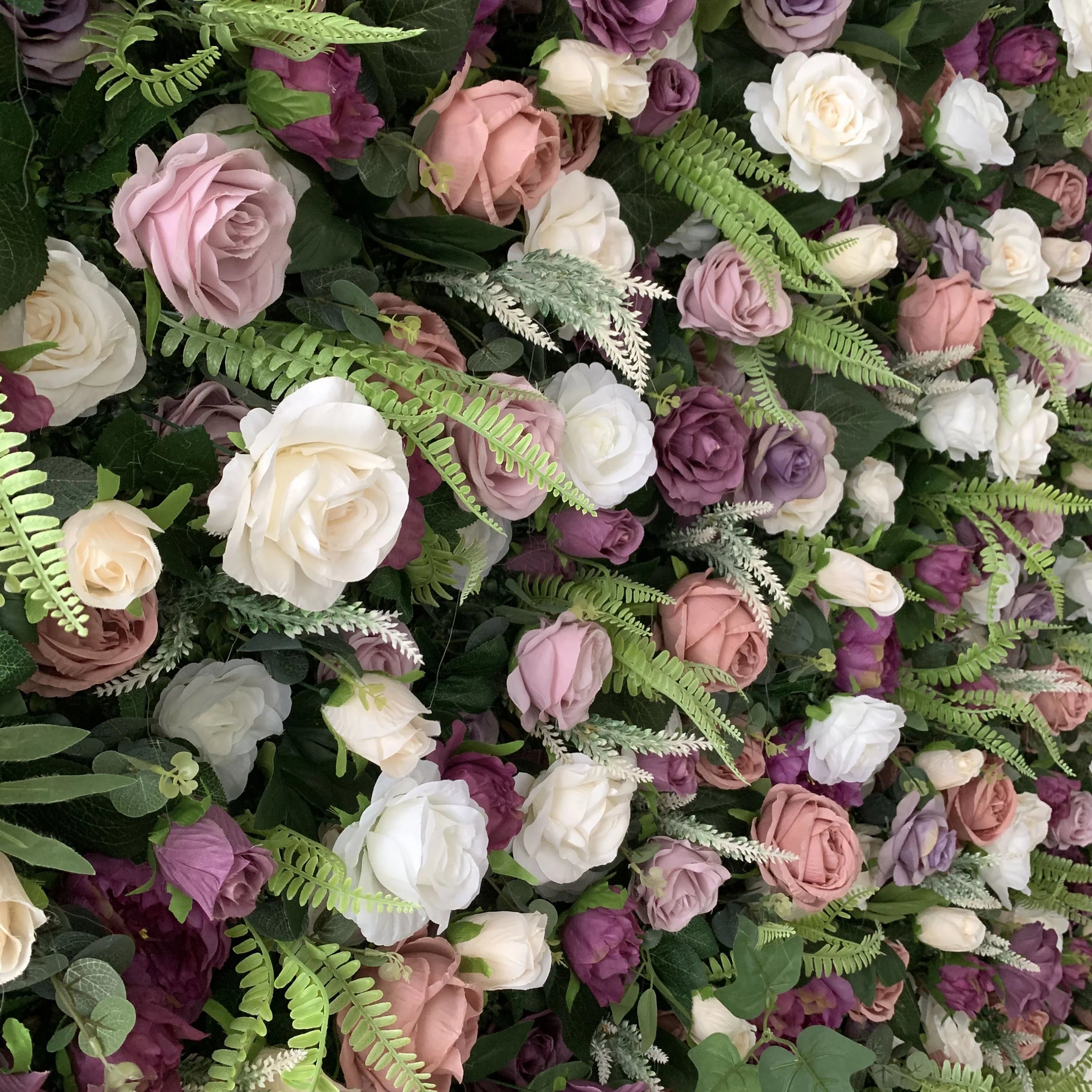 豪華なロールアップファブリック人工3Dマゼンタ&ピンク人工花の壁 - 森の結婚式、イベント、ホームデコレーションに最適 - VF-154