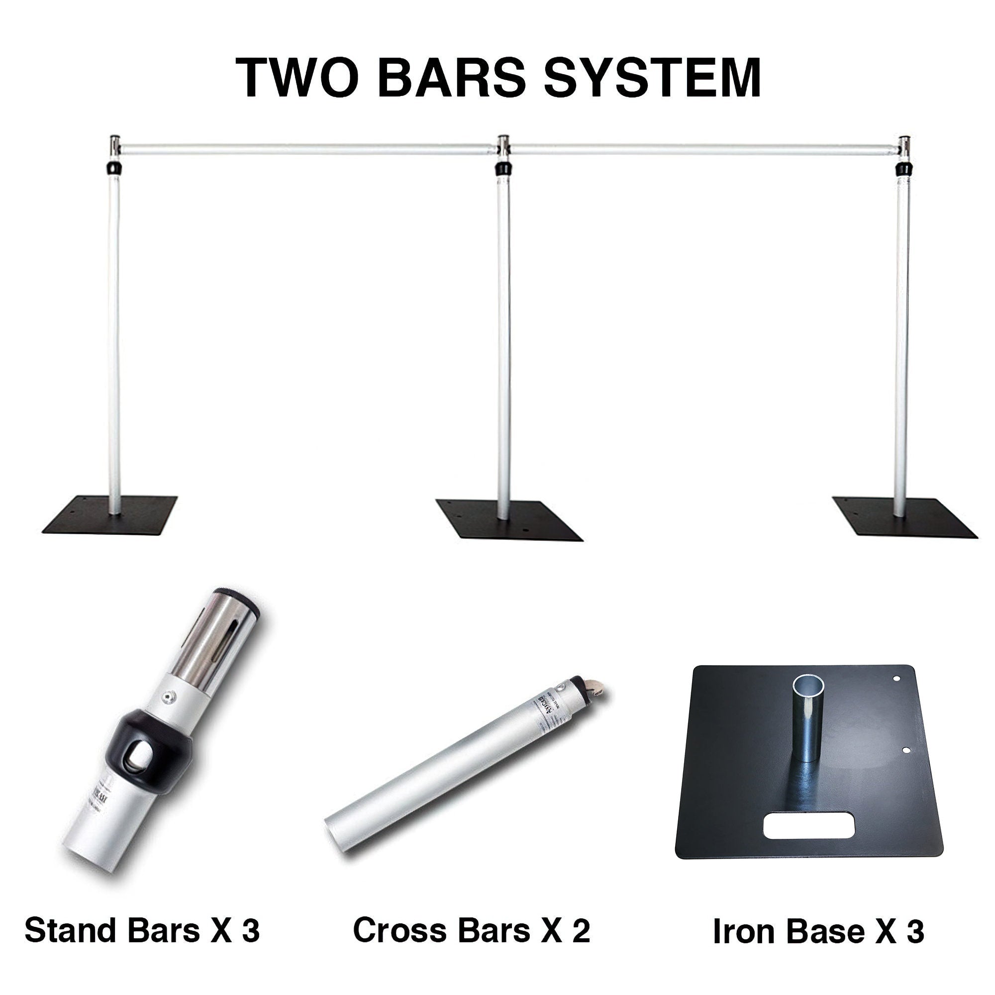 ValarFlower 6ft-10ft Adjustable Aluminum Pipe and Drape Stand Backdrop – Perfect for Fabric Flower Walls, Wedding Backdrops, Event Decorations