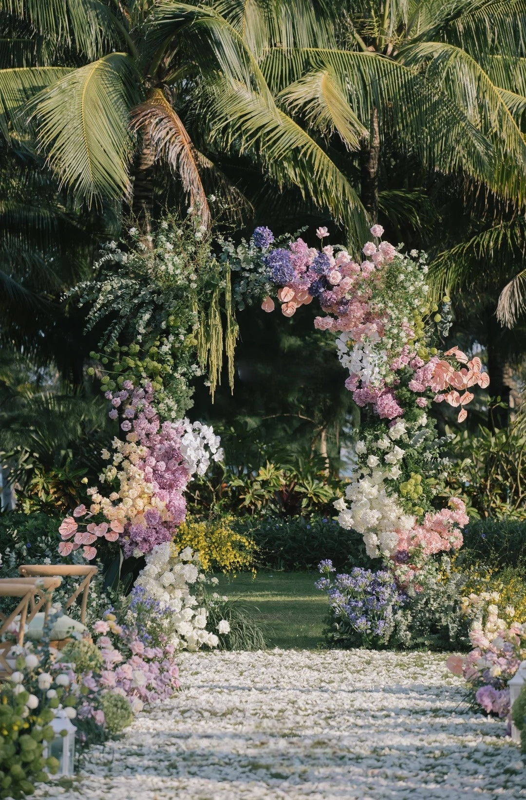 A Secret Garden Wedding by the Sea Filled with Pastel Florals