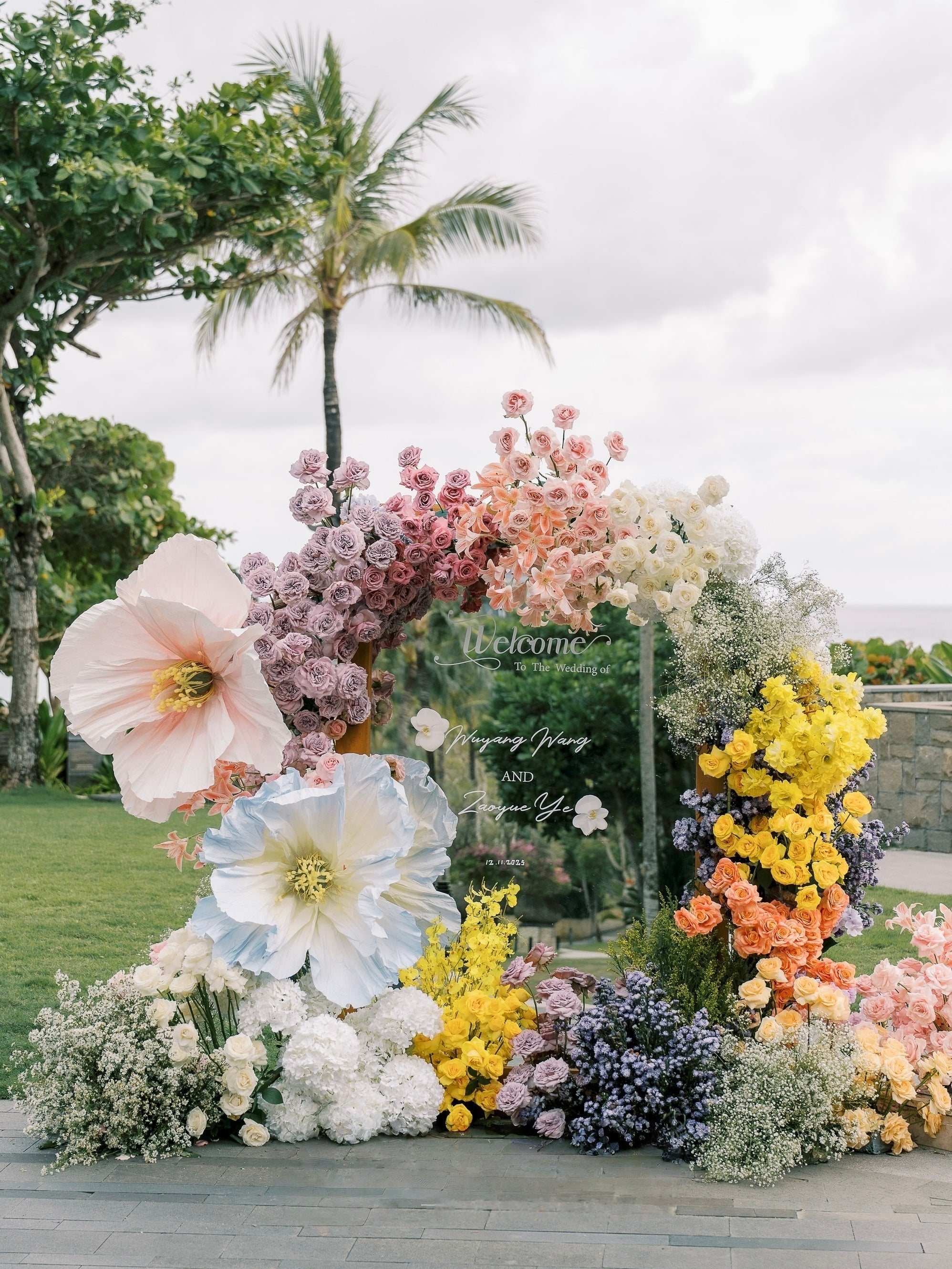 How to Create a Dreamy Pastel Wedding Ceremony Setup with Statement Floral Designs