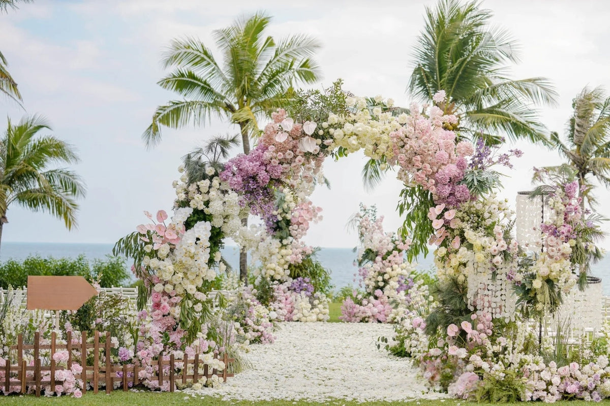 Seaside Garden Wedding Inspiration: Pastel Florals Beside the Ocean