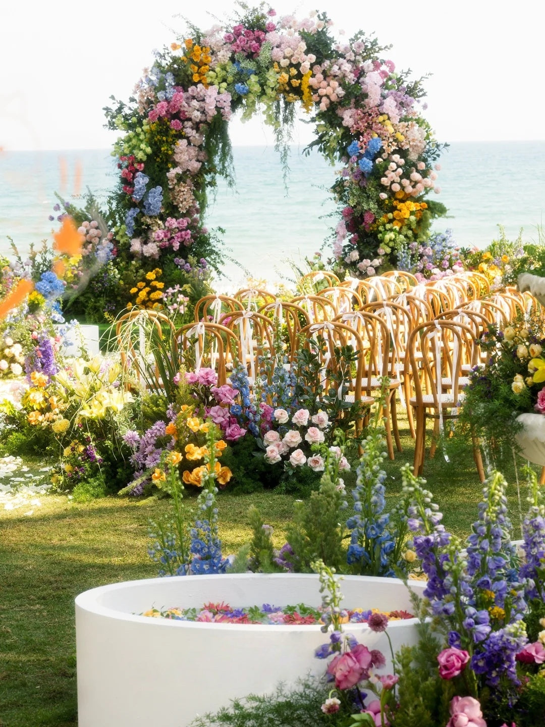 Monet Garden by the Sea: A Colorful Coastal Wedding Inspiration Filled with Floral Dreams
