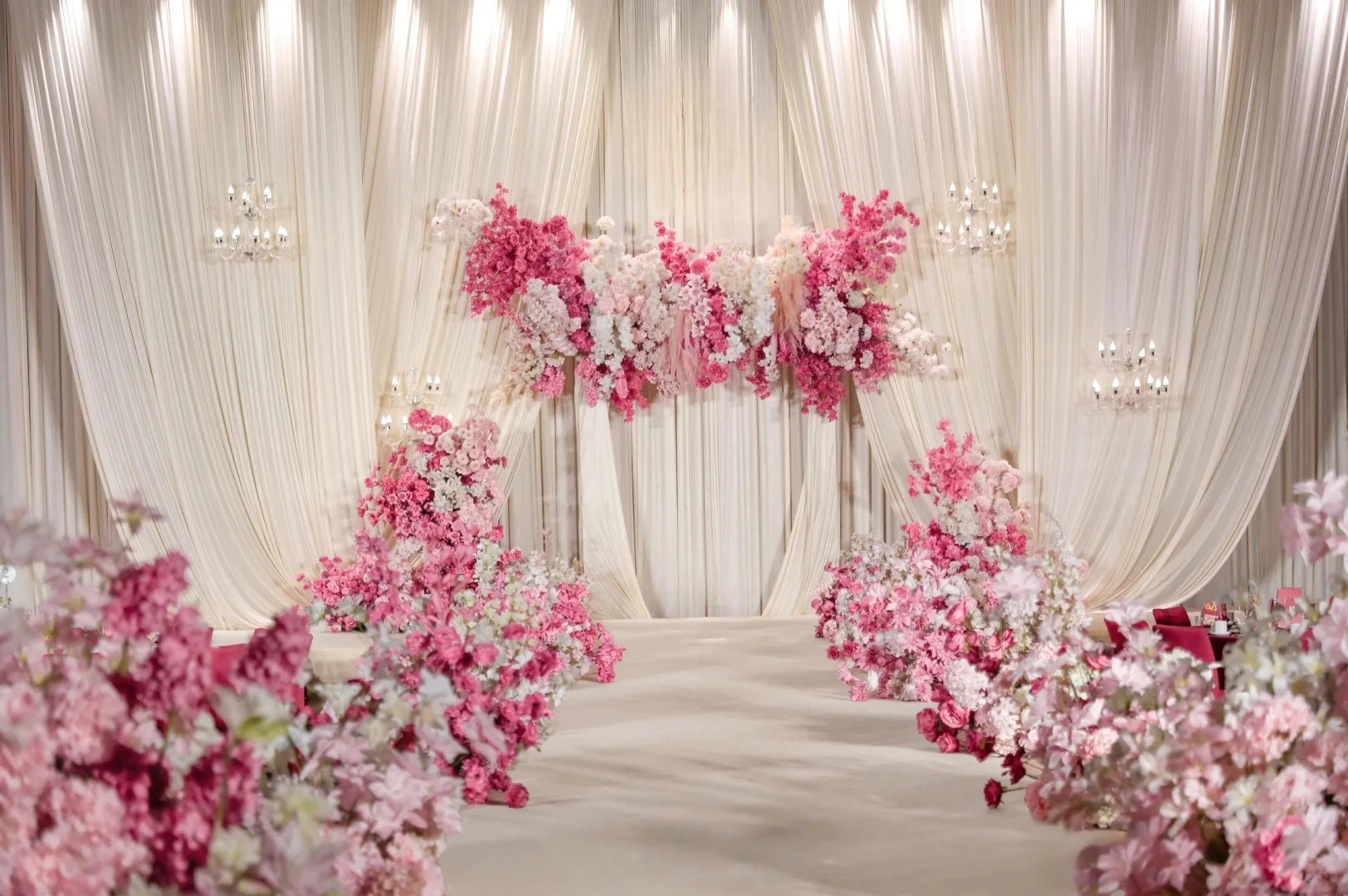 I never understood the “pink wedding obsession” until I saw this 💗☁️