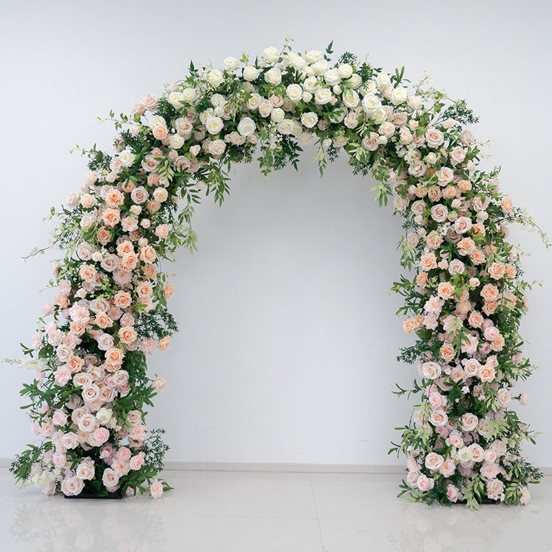 Arco de Flores Artificiales Inspirado en Monet – Fondo Colorido Impresionista para Bodas, Ceremonias o Eventos VA-366