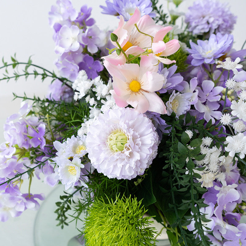 ValarFlower Artificial Floral Table Centerpiece, Wedding Reception Flower Arrangement, Faux Table Decor for Ceremony, Party & Home TF-125