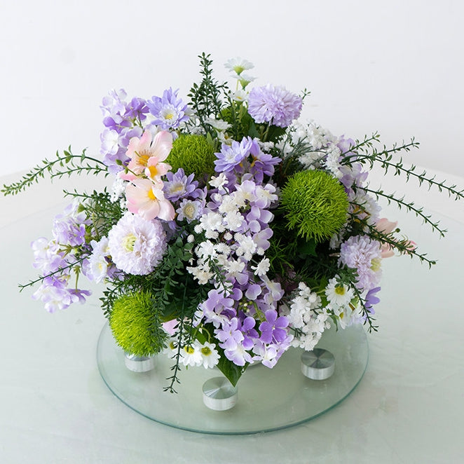 ValarFlower Artificial Floral Table Centerpiece, Wedding Reception Flower Arrangement, Faux Table Decor for Ceremony, Party & Home TF-125