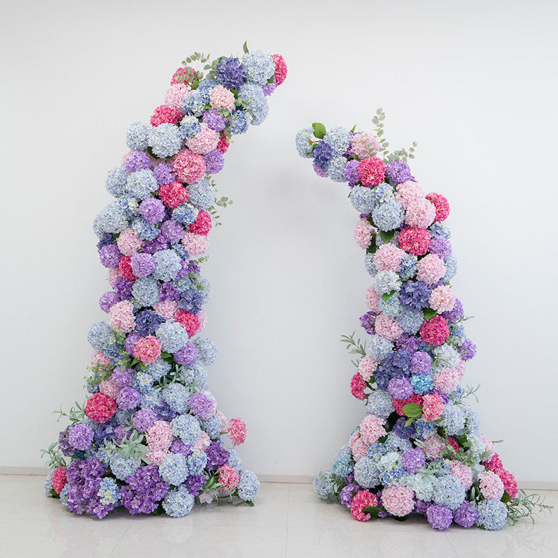 Arco de Cuerno Rosa Romántico Valar, Fondo Floral Artificial, Decoración para Propuestas y Ceremonias de Boda, Prop Elegante para Fotografía de Eventos VA-341