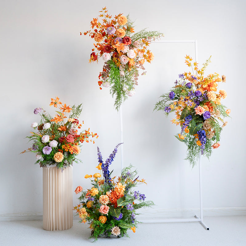 Autumn Floral Arrangement Set, Artificial Flower Decor, Wedding Backdrop, Event Party Decor FA-204