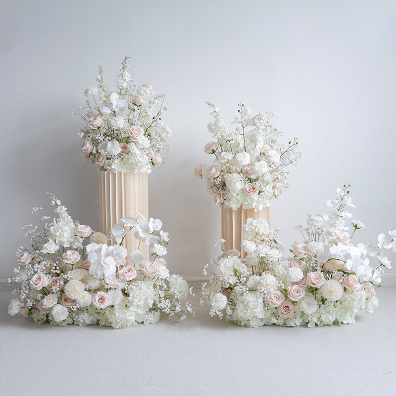 White and Pink Floral Centerpieces, Artificial Wedding Decor, Bridal Shower Decor, Event Party Decor FA-205