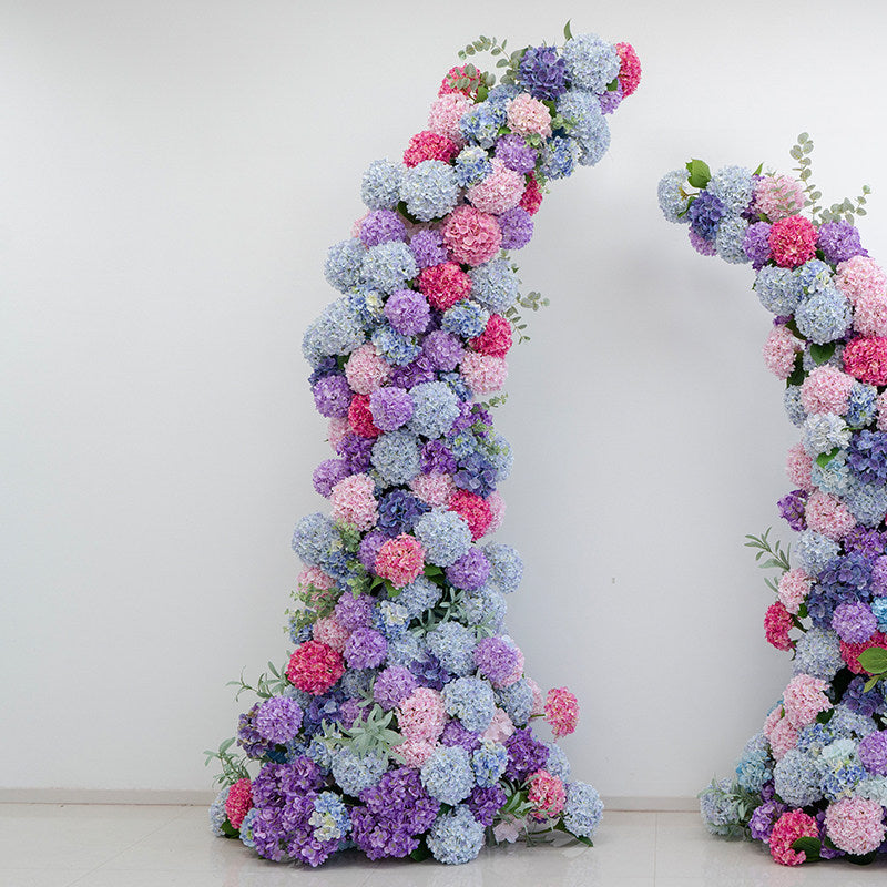 Arco de Cuerno Rosa Romántico Valar, Fondo Floral Artificial, Decoración para Propuestas y Ceremonias de Boda, Prop Elegante para Fotografía de Eventos VA-341