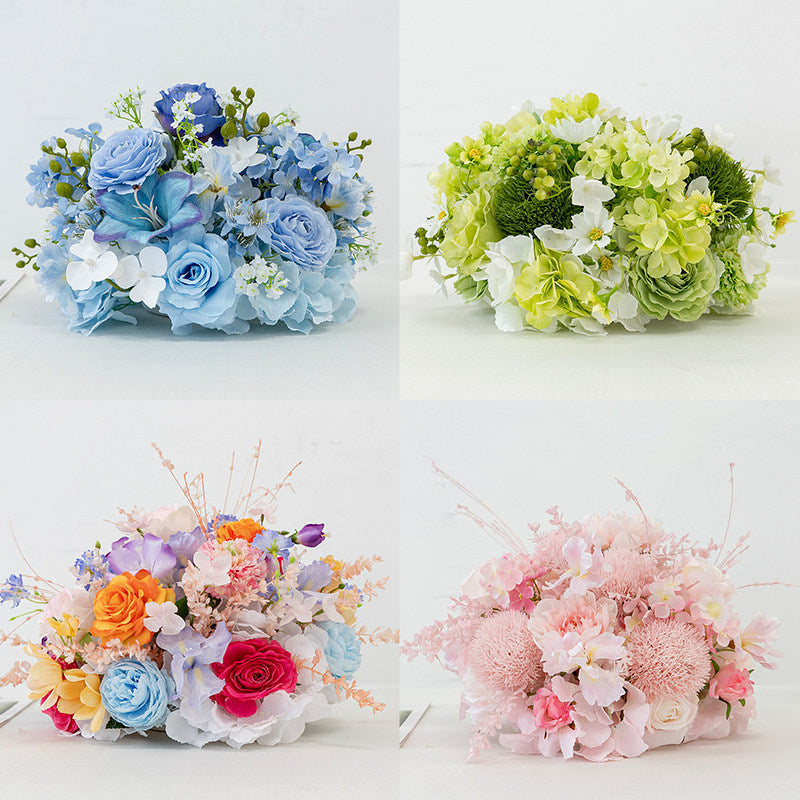 Arreglo Floral Artificial para Decoración de Bodas, Accesorio de Boda Hecho a Mano, Flores Artificiales para Pasillo de Boda al Aire Libre, Decoración de Escenario y Arreglo de Bola Floral TF-110