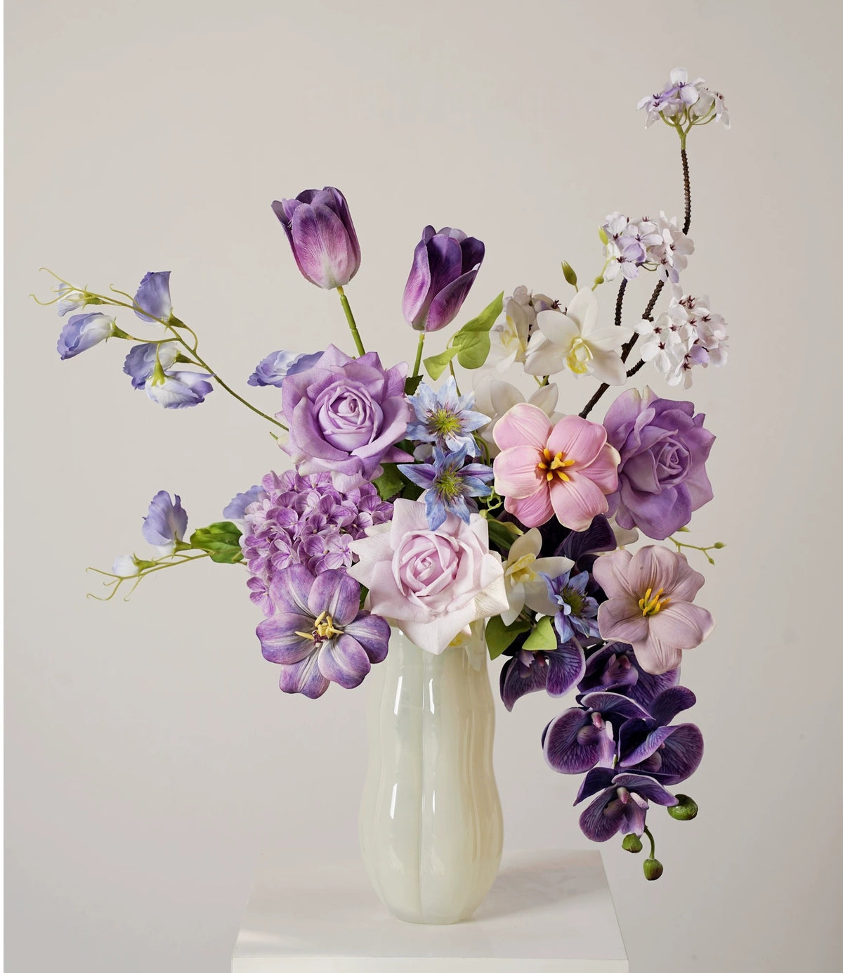 Elegantes Blumenstrauß-Arrangement mit Herbstmotiv | Luxuriöse Kunstblumen für Hochzeiten und Inneneinrichtung VB-113 (ohne Vase)