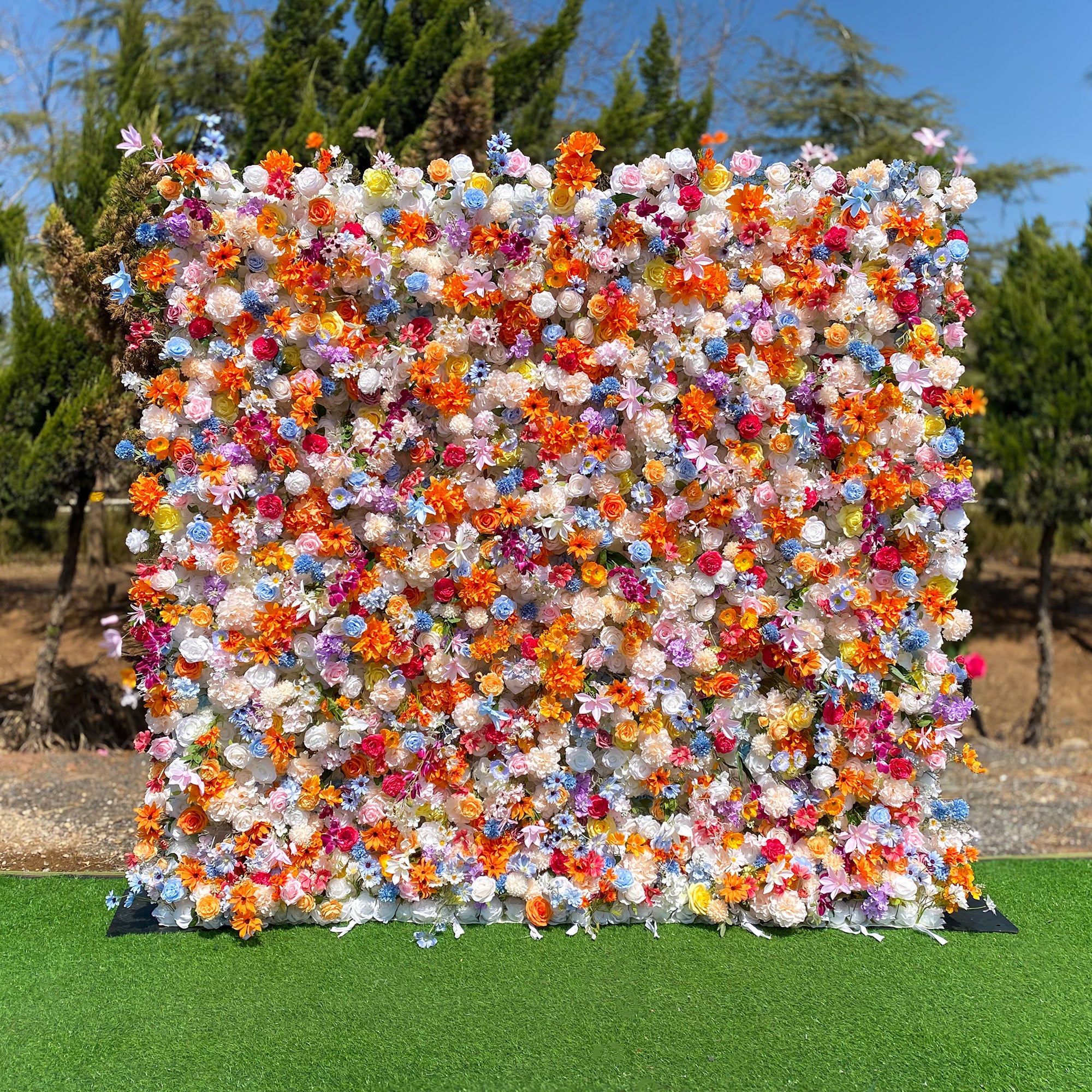 Nuevo lanzamiento: fondo de flores artificiales con tonalidad púrpura encantadora para eventos memorables-VF-810