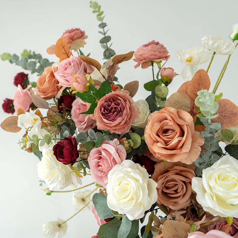 Eleganter Blumenbogen in Mondform für die Hochzeitszeremonie – Künstlicher Blumenbogen für Hochzeiten, Veranstaltungen und besondere Anlässe