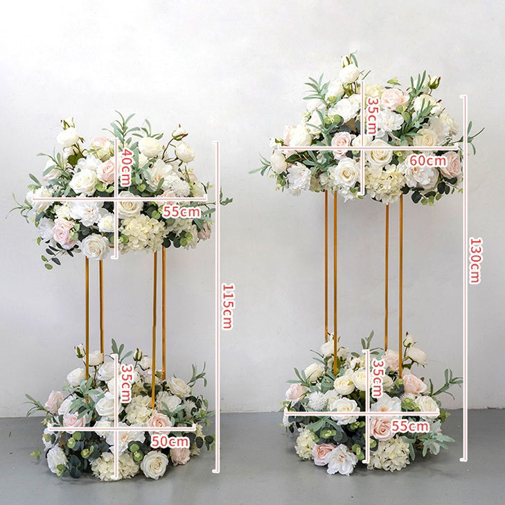 Arreglo de Bola de Flores para Boda para Mesa Principal, Escenario y Decoración del Pasillo – Centro de Mesa Floral Artificial para Eventos en Hoteles TF-107