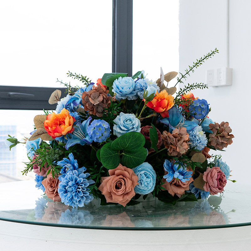 ValarFlower Artificial Floral Table Centerpiece, Faux Wedding Table Flower Arrangement for Reception, Sweetheart Table, Party & Event Decor TF-127