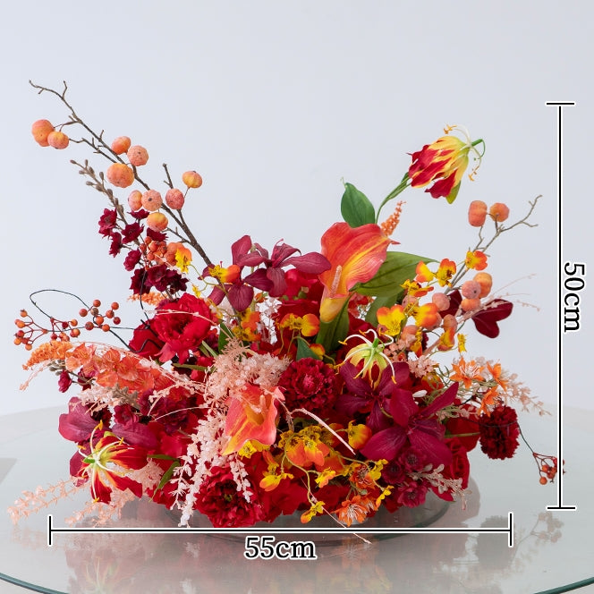 Hochzeitsdekoration Kunstblumengesteck, handgemachtes Hochzeitsrequisite, Kunstblumen für den Hochzeitsgang im Freien, Bühnendekoration und Blumenballgesteck TF-110