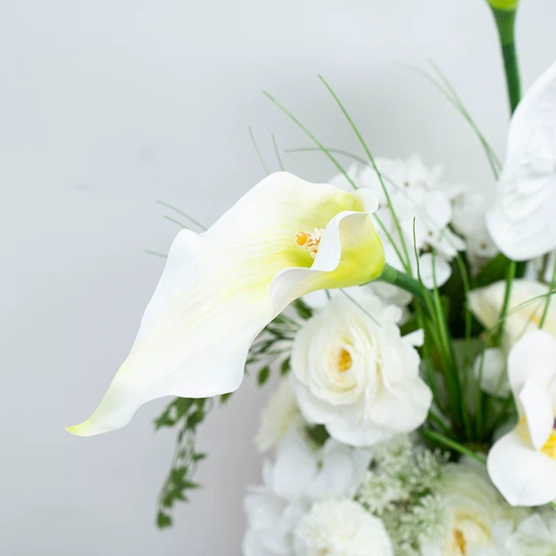 Schwarz-rosa Kunstblumen-Set – Moderne Geburtstagsparty-Hintergrunddekoration mit Kunstblumenarrangement FA-255