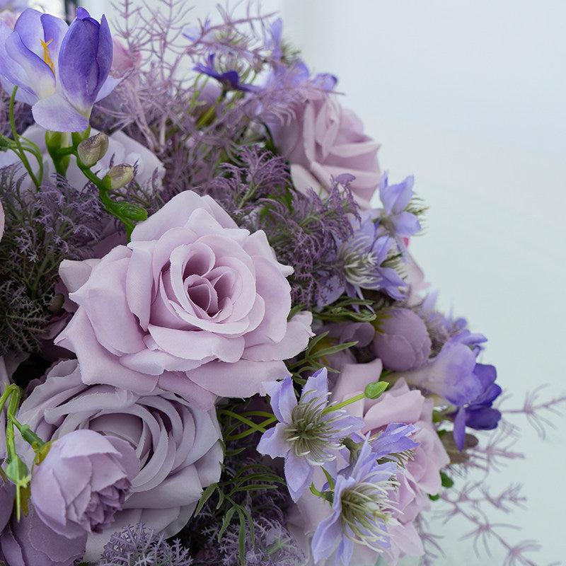 ValarFlower Artificial Table Flower Arrangement, Wedding Centerpiece Decor, Pink Purple Blue Red Floral Table Arrangement TF-123
