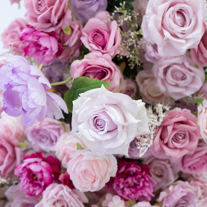 ValarFlower Pink Lavender Artificial Floral Arrangement, Romantic Wedding Table Flower Decor, Sweetheart Table & Aisle Ground Flower Centerpiece FA-349
