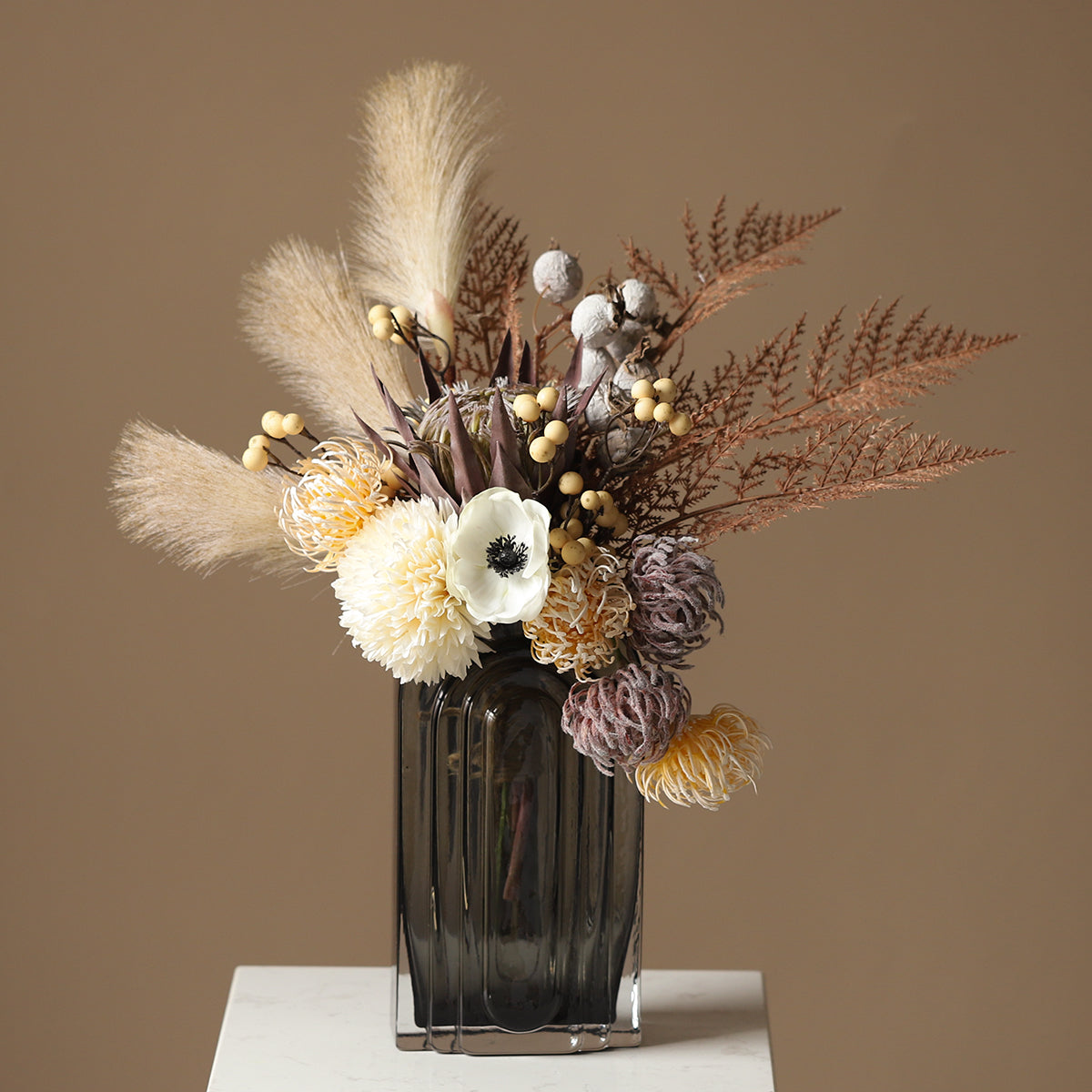 Elegant Fall Theme Floral Bouquets Arrangement | Luxury Faux Flowers for Wedding & Interior Home Décor VB-113 (Without Vase)