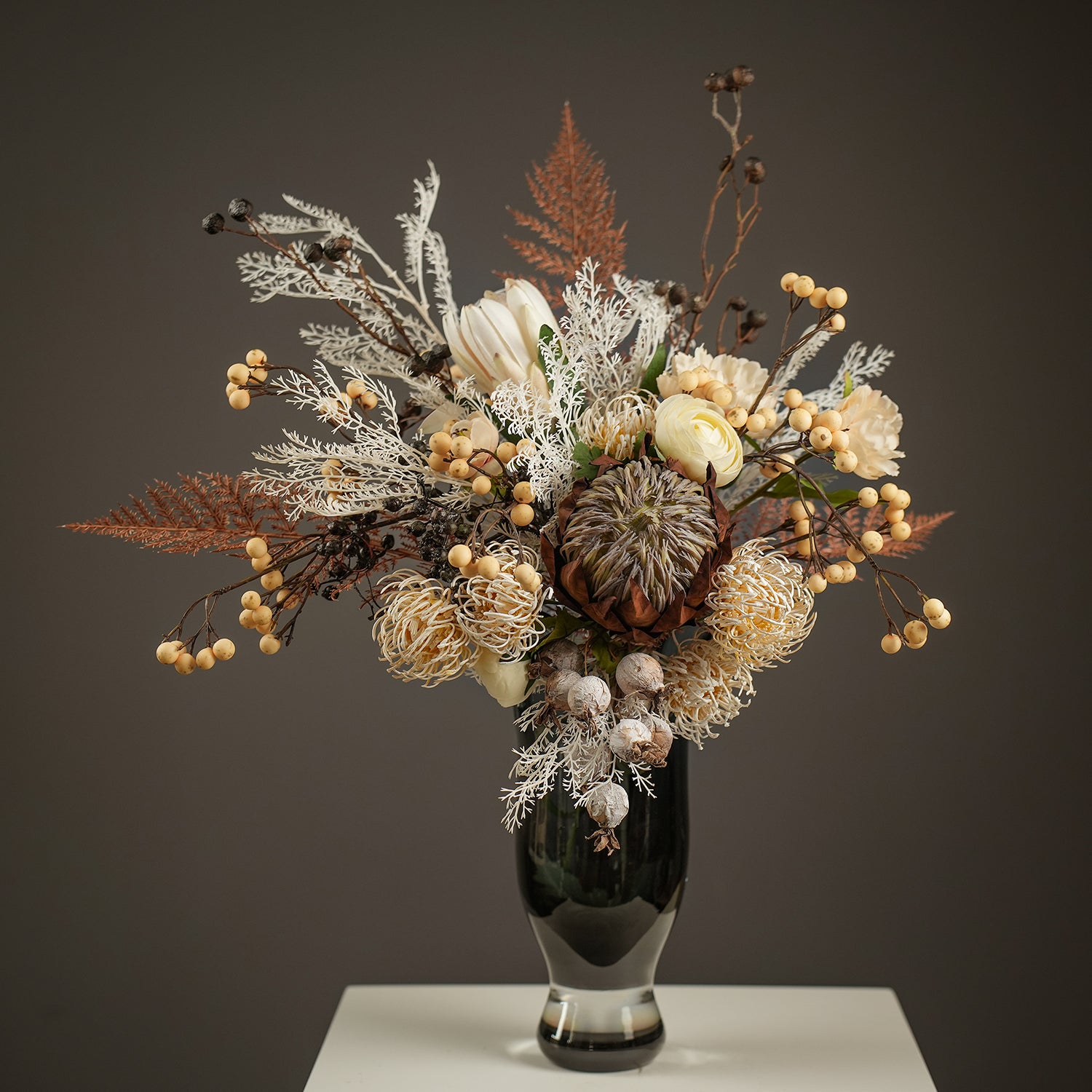 Elegant Faux Flower Bouquet | Luxurious Floral Arrangement for Wedding, Home, and Boho Décor VB-106 (Without Vase)