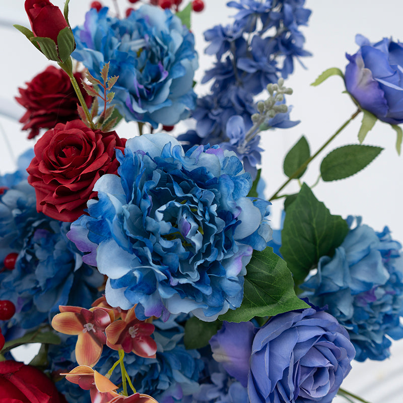 Champagnerfarbener Blumenbogen und Mittelstücke, Künstliche Hochzeitskulisse, Verlobungsparty-Dekor, Event-Beschilderung FA-206