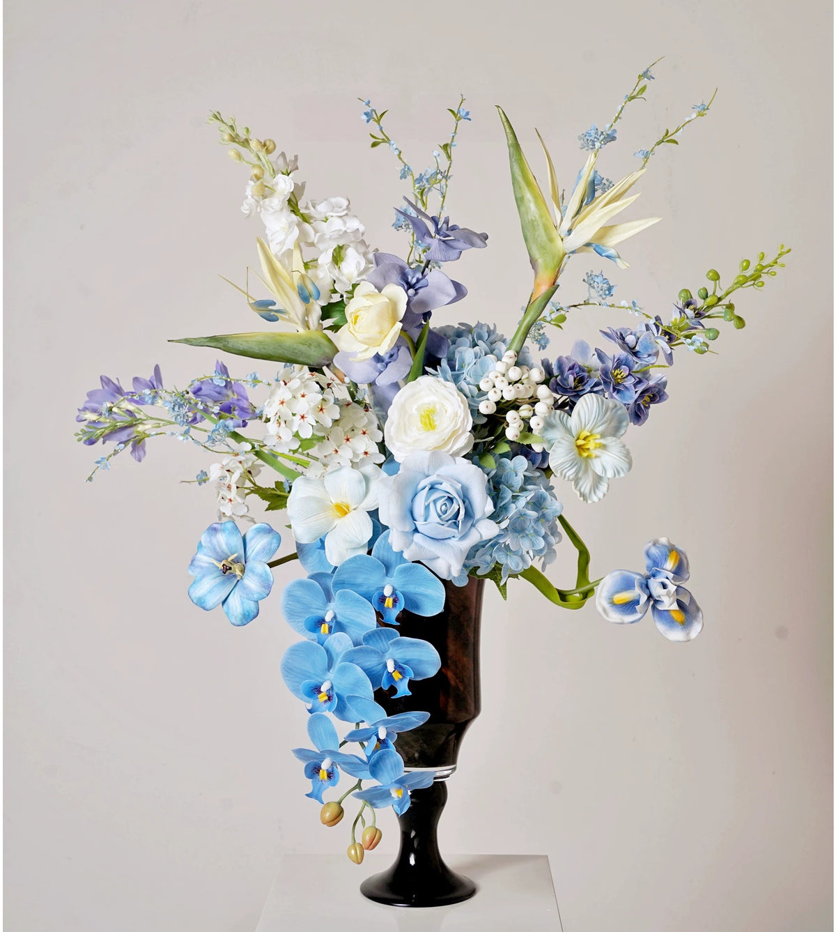 Elegantes Blumenstrauß-Arrangement mit Herbstmotiv | Luxuriöse Kunstblumen für Hochzeiten und Inneneinrichtung VB-113 (ohne Vase)