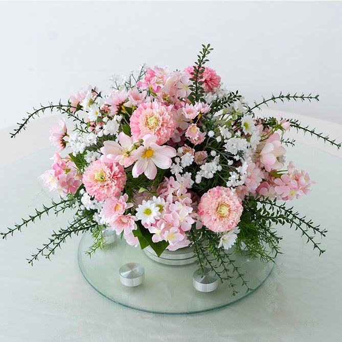 ValarFlower Artificial Floral Table Centerpiece, Wedding Reception Flower Arrangement, Faux Table Decor for Ceremony, Party & Home TF-125
